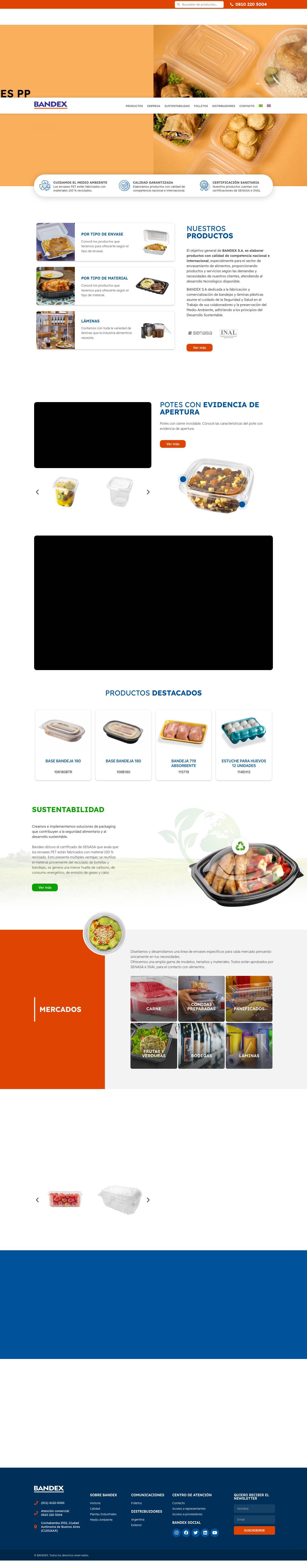 Envases plásticos para alimento - BANDEXFoodCare-2logo_footer - Full Screenshot