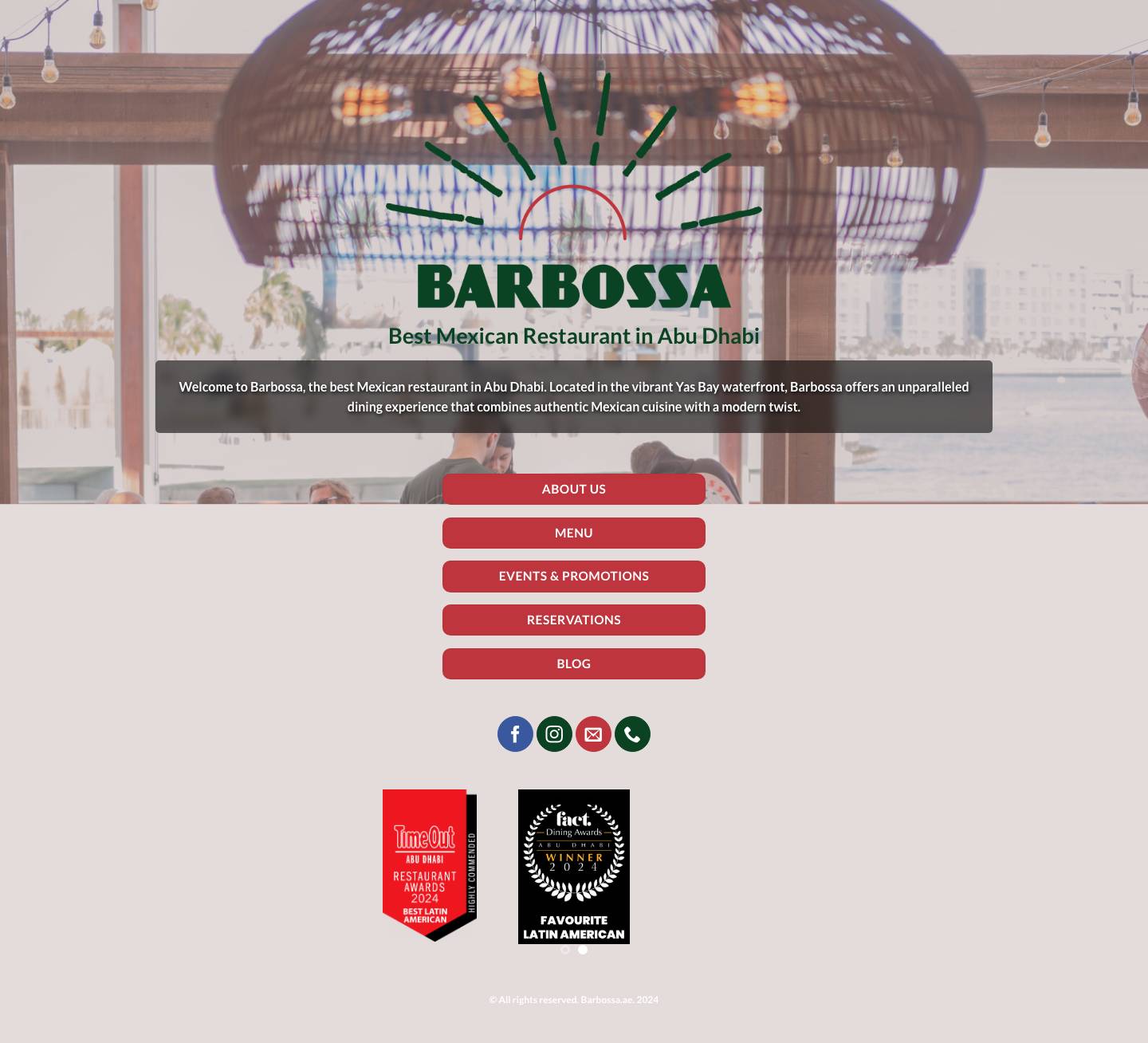 Best Mexican Restaurant Yas Bay | Barbossa Abu Dhabi - Full Screenshot