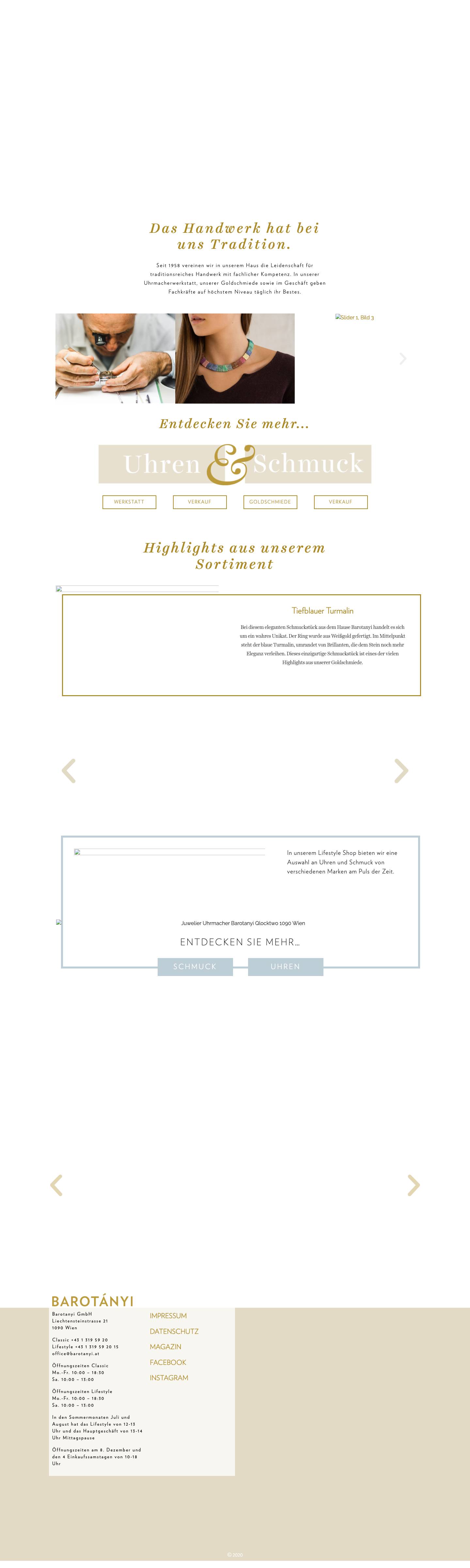 Barotanyi – Uhrmacher & Juwelier - Full Screenshot