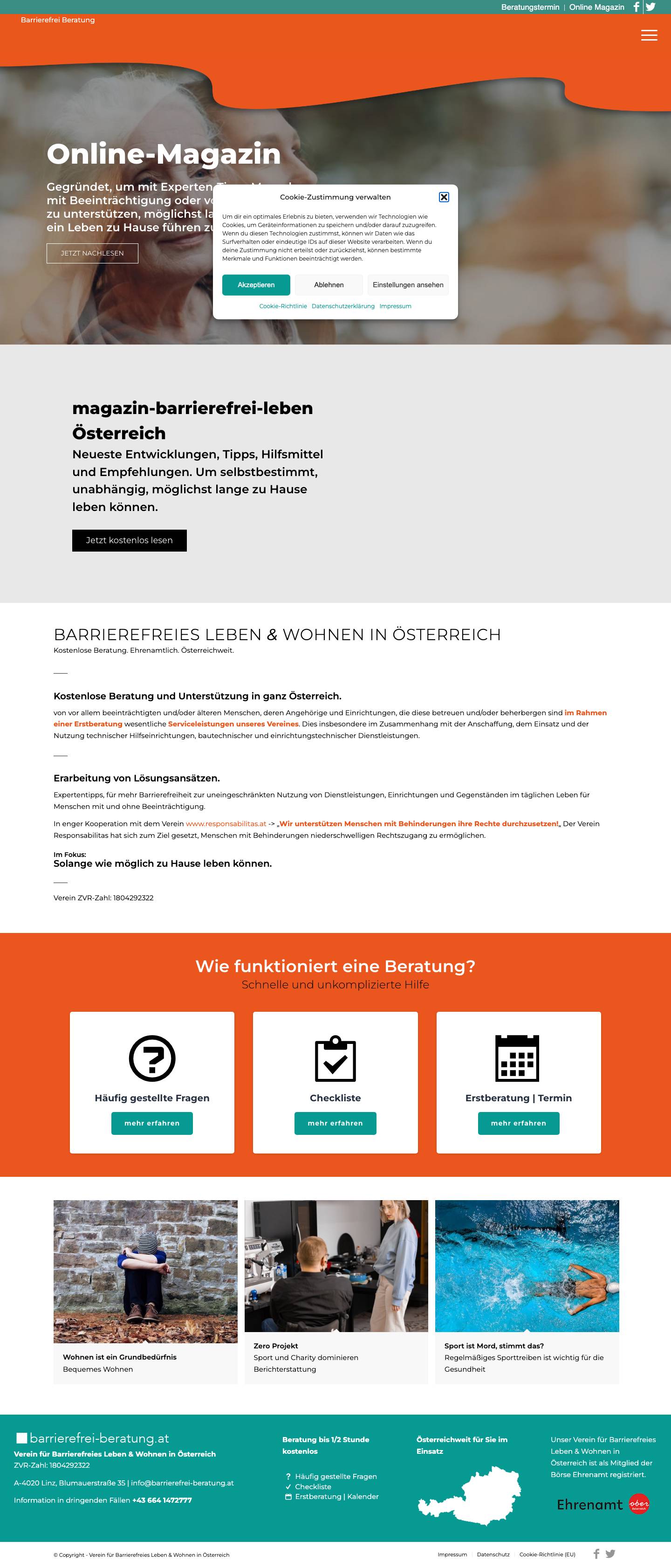 Startseite - Barrierefrei Beratung - Full Screenshot