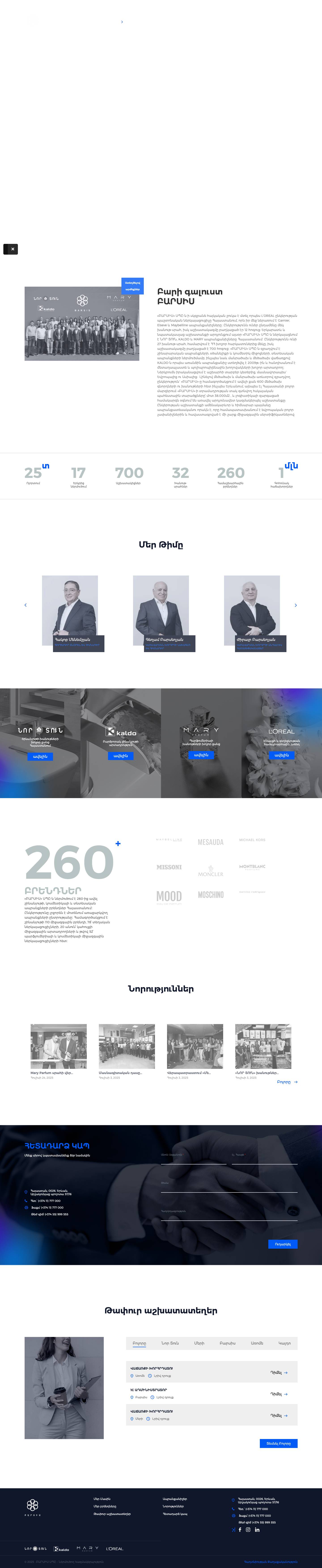 Առաջատար բազմաոլորտ ընկերություն Հայաստանում - Barsis - Full Screenshot