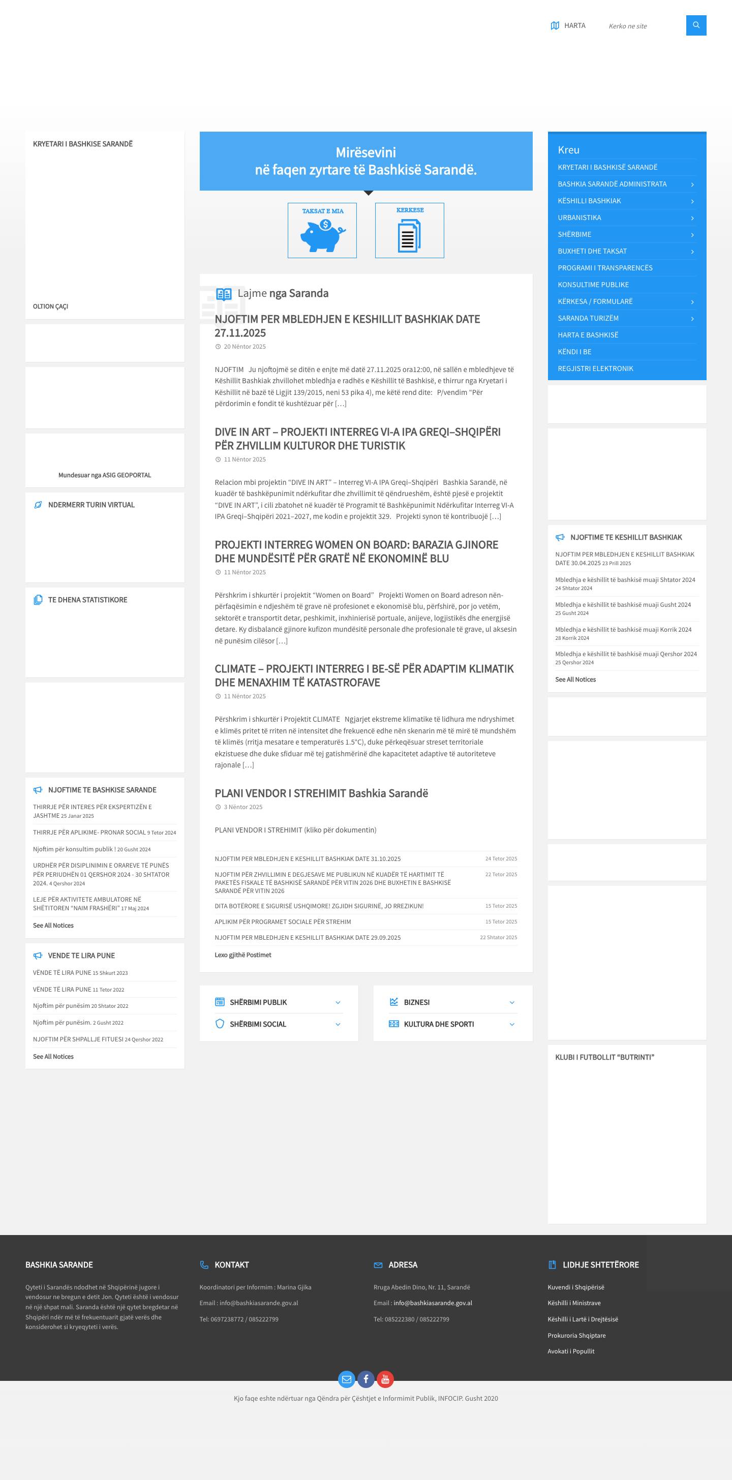 Bashkia Sarandë Shqip - Full Screenshot