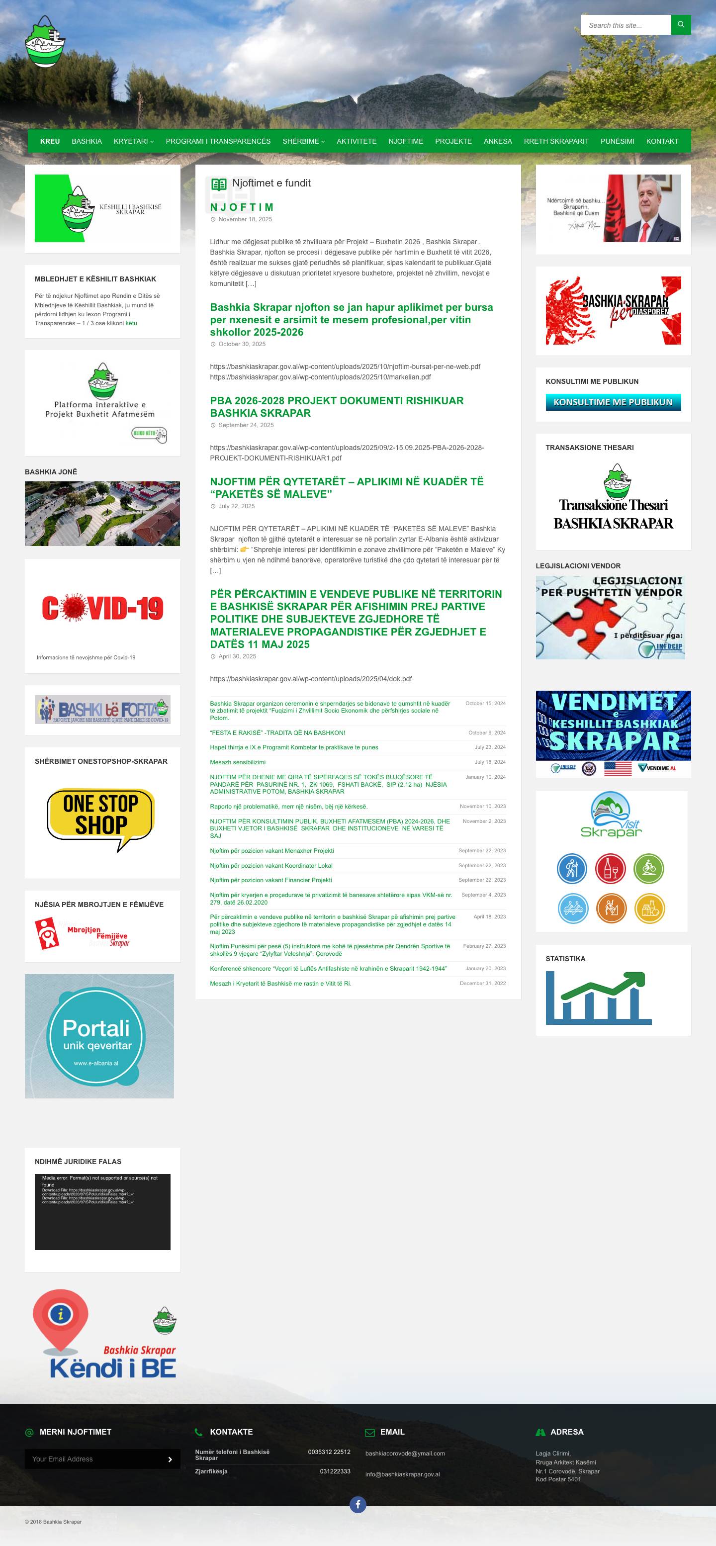 Bashkia Skrapar - Full Screenshot