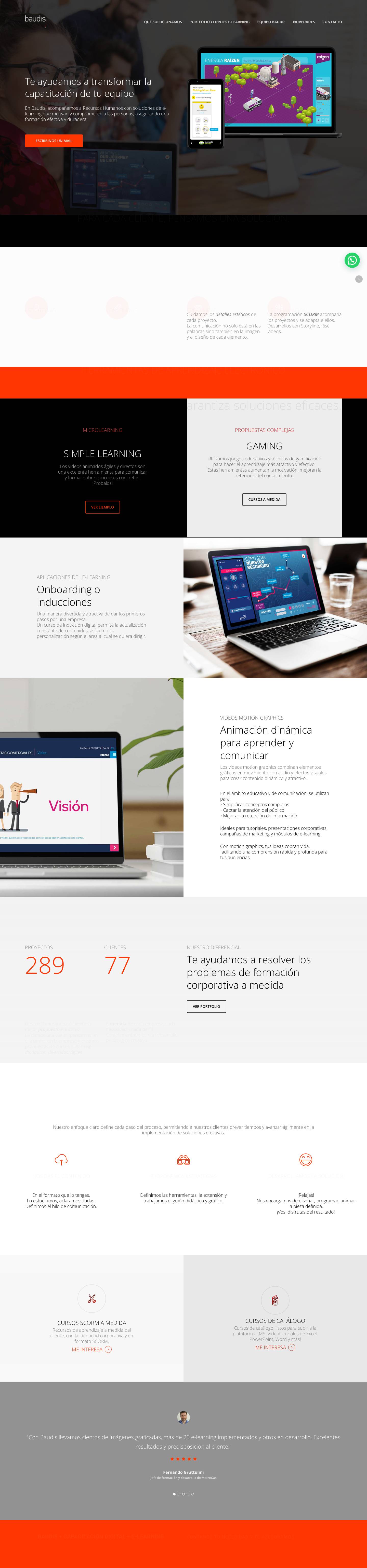 E-LEARNING PARA EMPRESAS | Baudis | Soluciones de eLearning corporativos - Full Screenshot