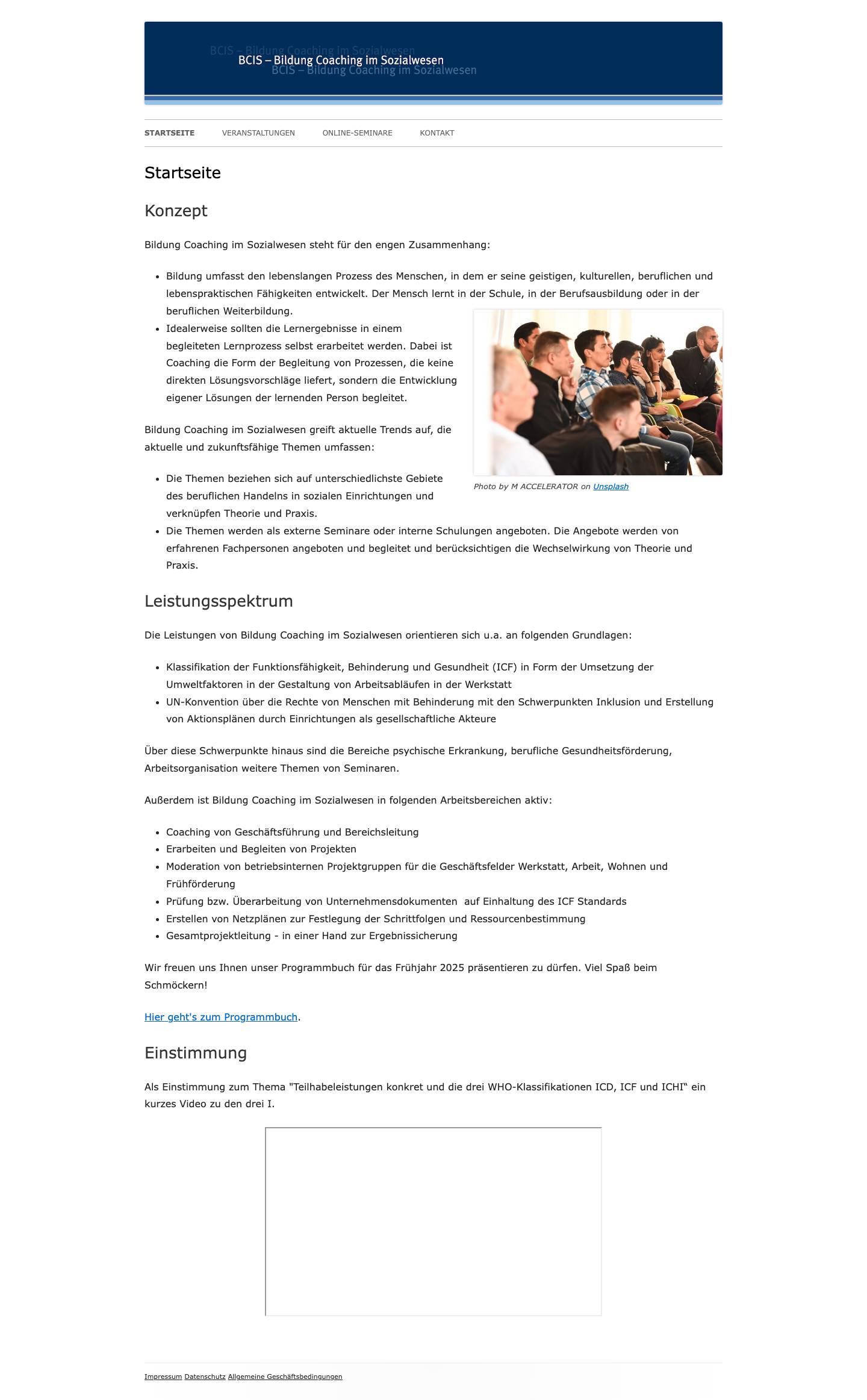 BCIS – Bildung und Coaching im Sozialwesen - Full Screenshot