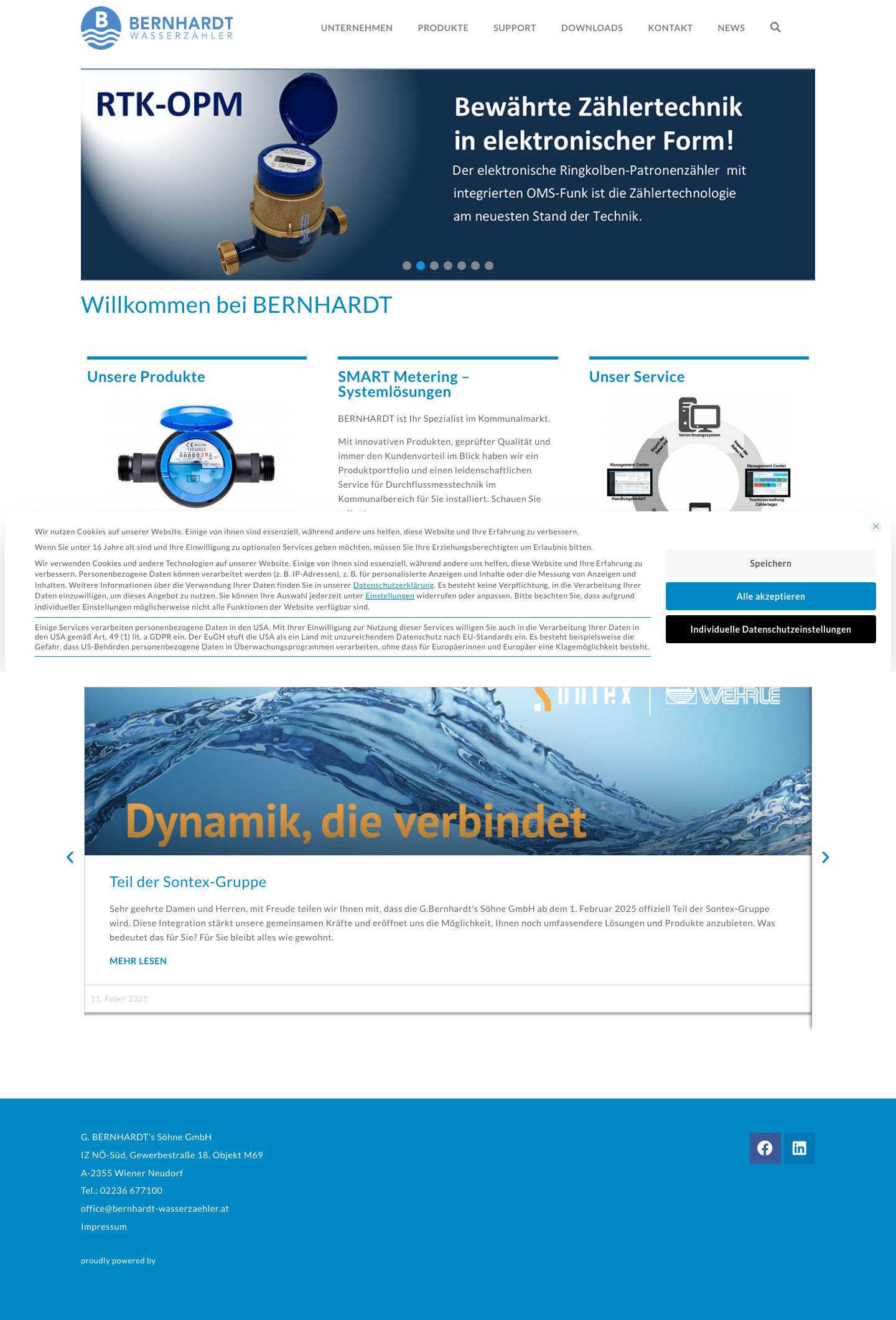 Home - Bernhardt-Wasserzähler - Full Screenshot