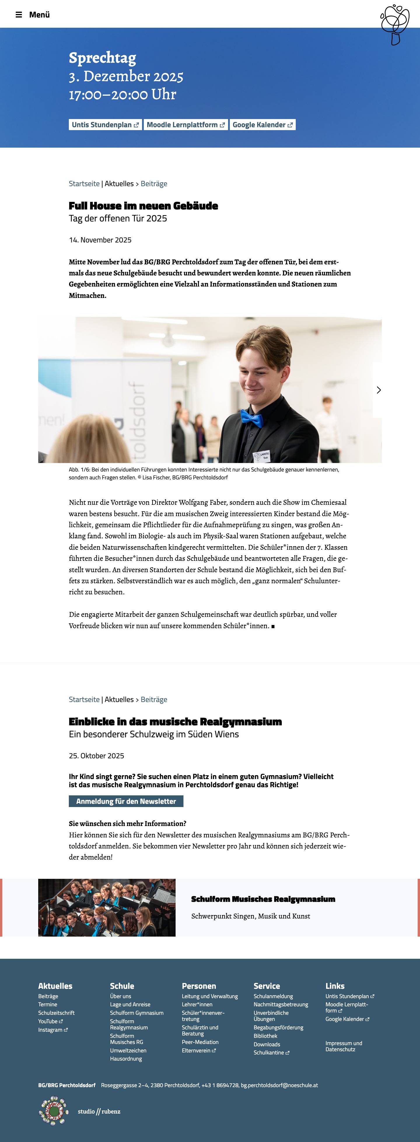 BG/BRG Perchtoldsdorf - Full Screenshot