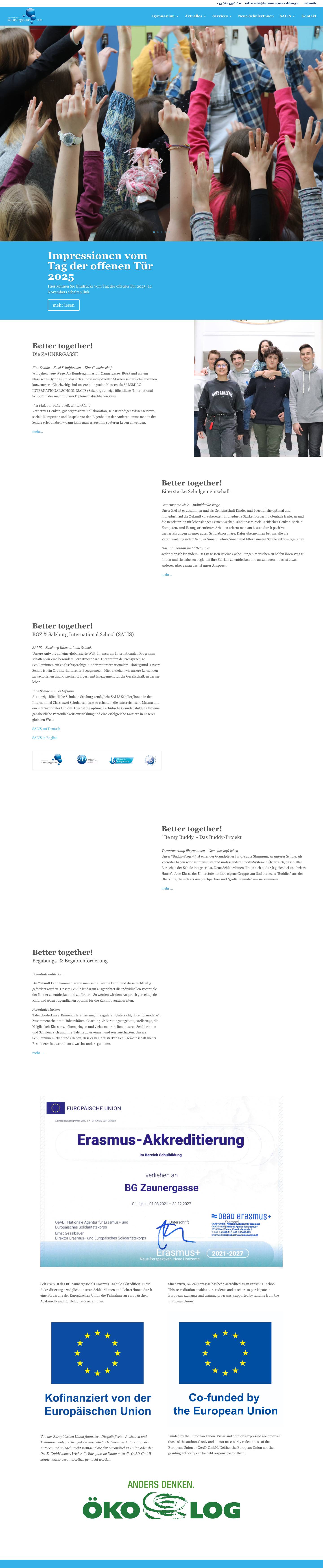 BG ZAUNERGASSE Salzburg | Better Together - Full Screenshot