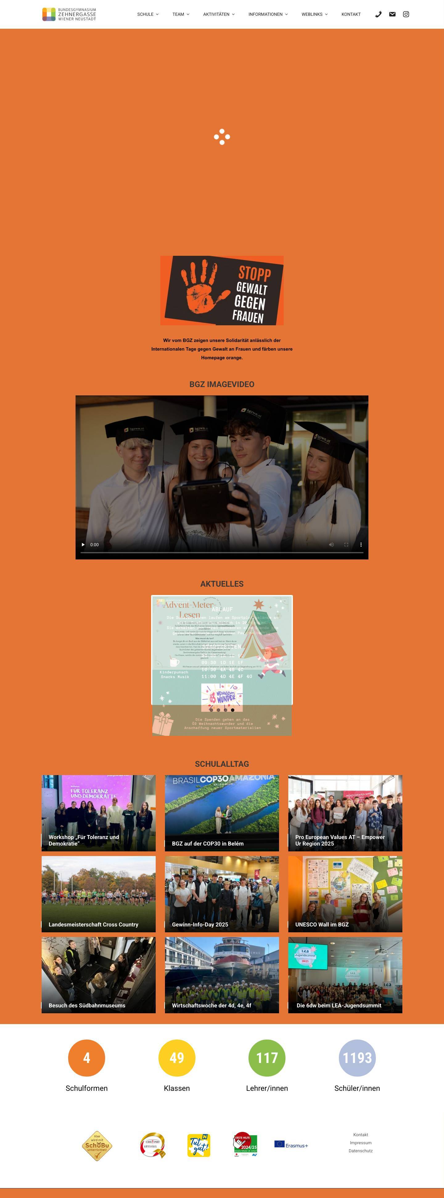 BGZWN – Bundesgymnasium Zehnergasse Wiener Neustadt - Full Screenshot