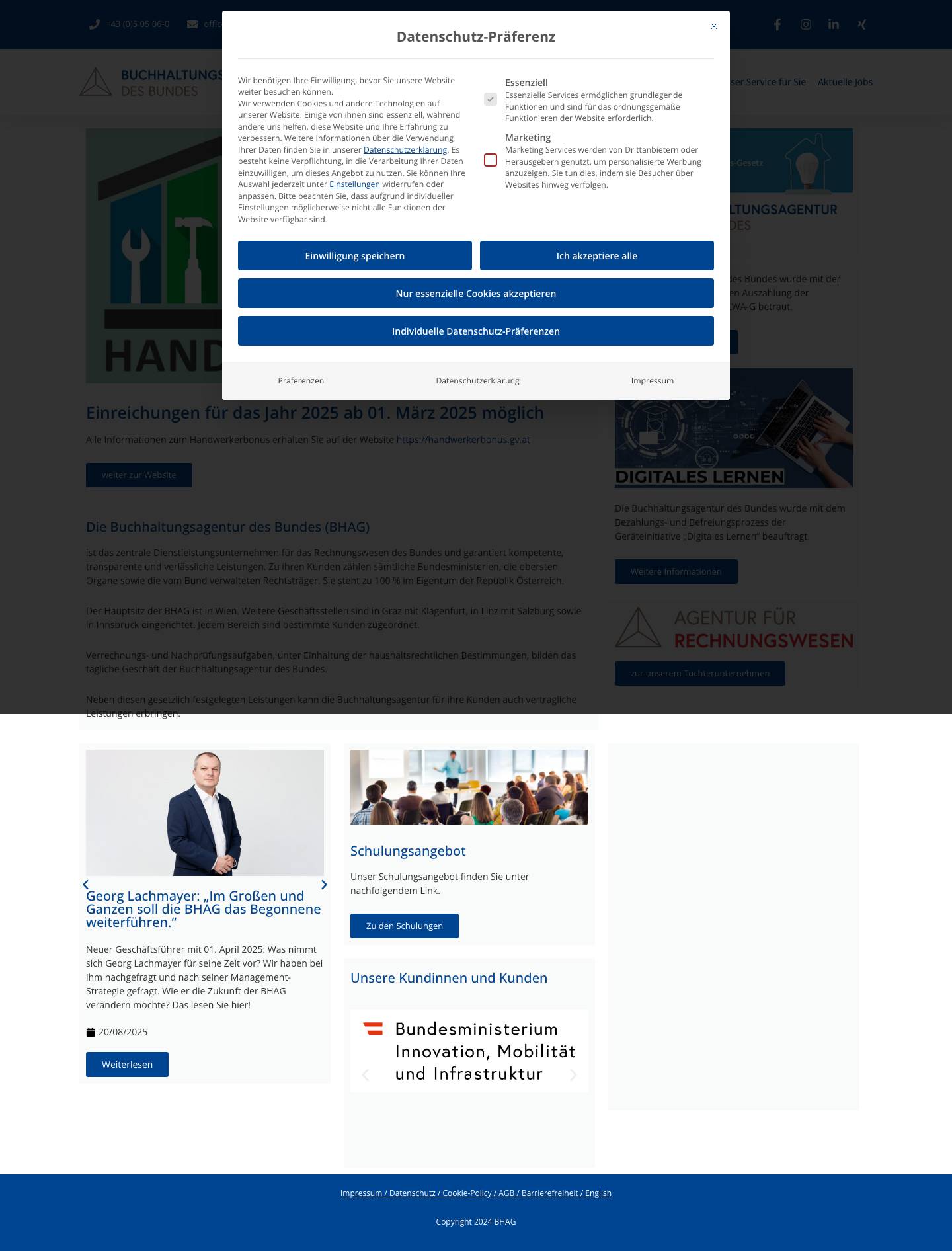 BHAG – Buchhaltungsagentur des Bundes - Full Screenshot