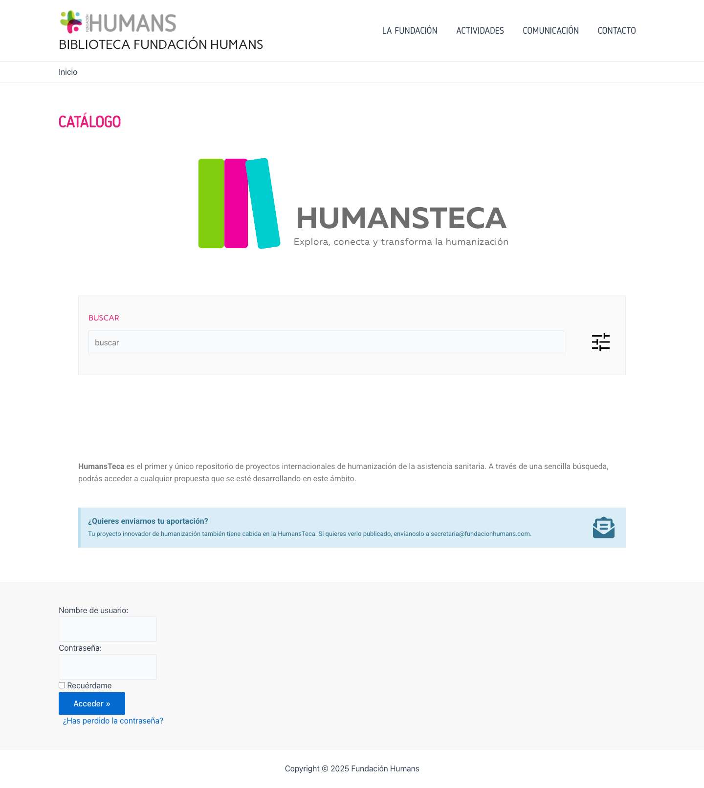 Biblioteca Fundación Humans – Biblioteca Fundación Humans - Full Screenshot