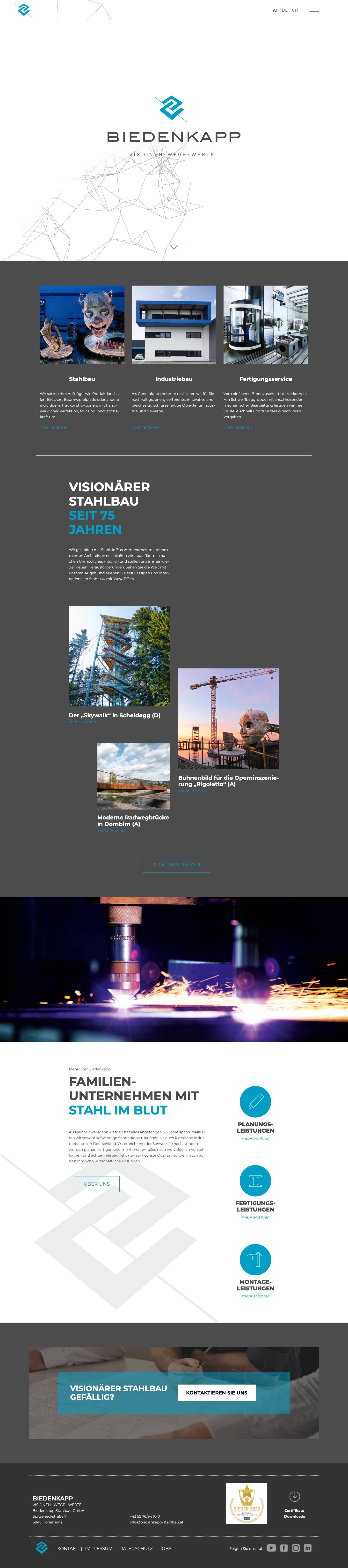 Biedenkapp Stahlbau - Full Screenshot
