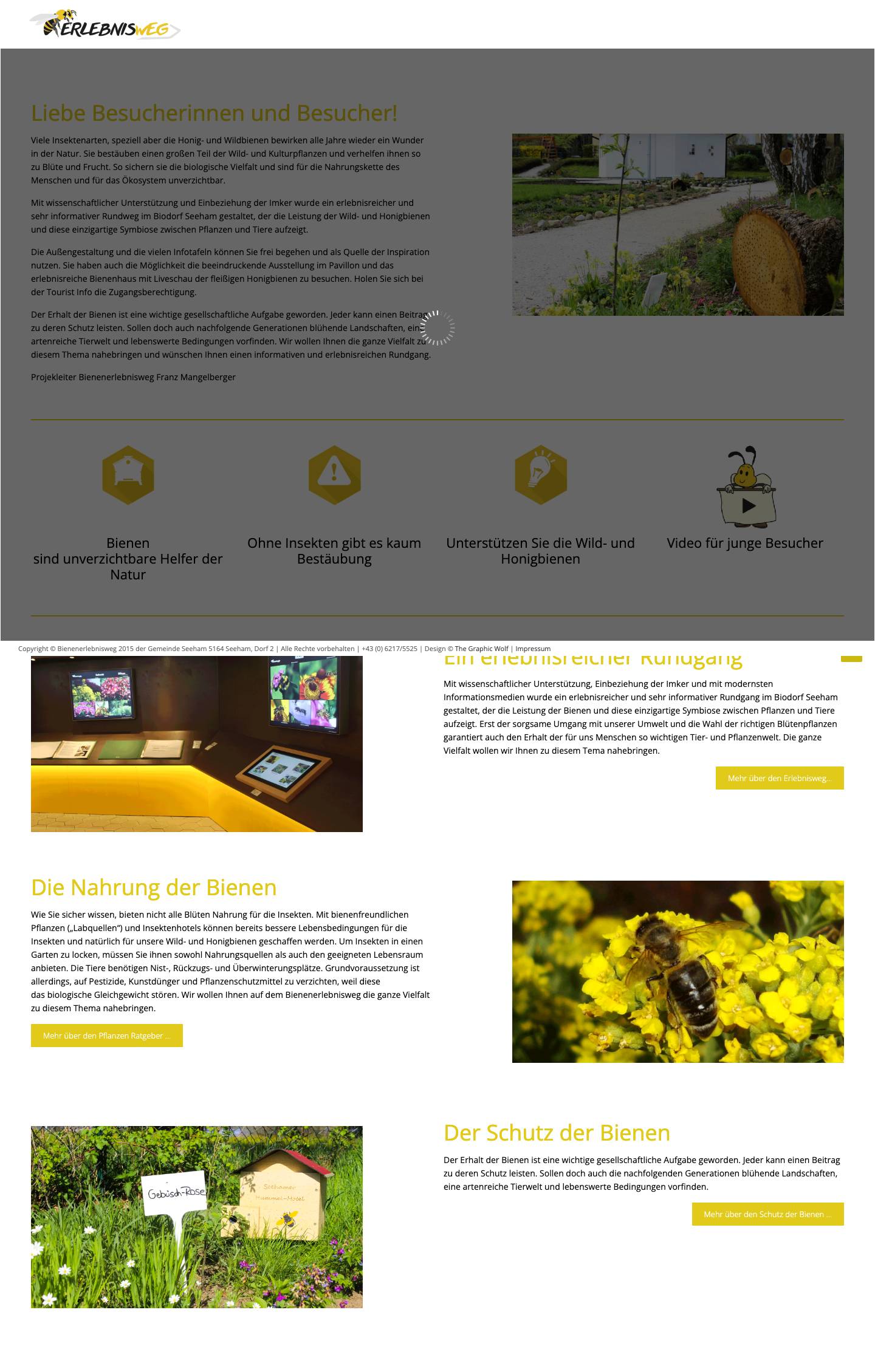 Bienen Erlebnisweg Seeham - Full Screenshot