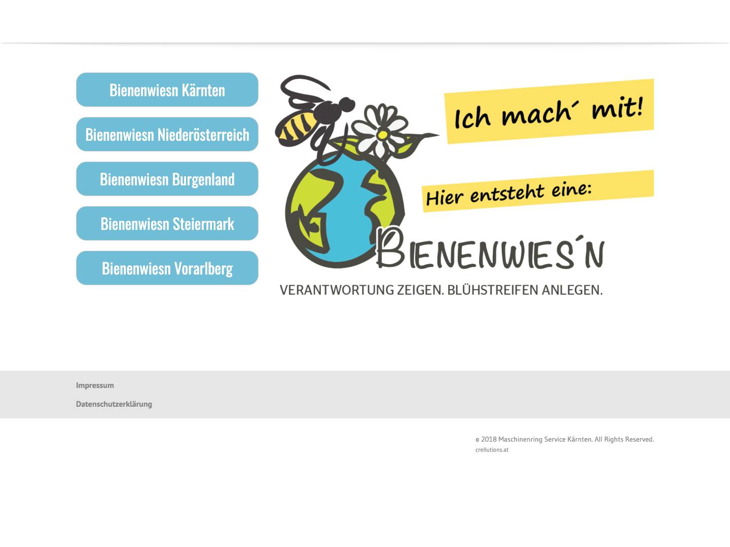 Landingpage - BienenWiesnBienenWiesn | Initiative BienenWies'n & Blühstreifenaktion 2019 - Full Screenshot