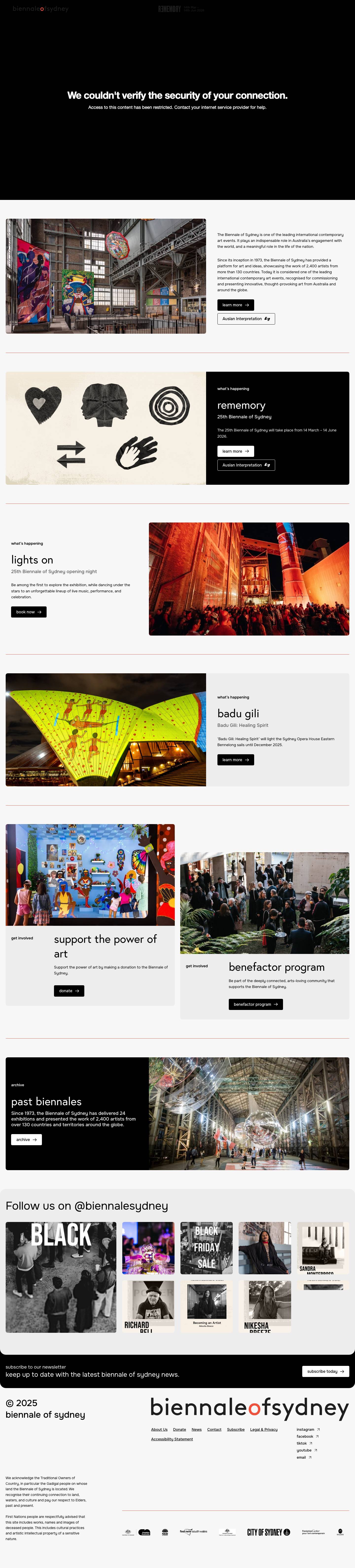 Biennale of Sydney - Full Screenshot