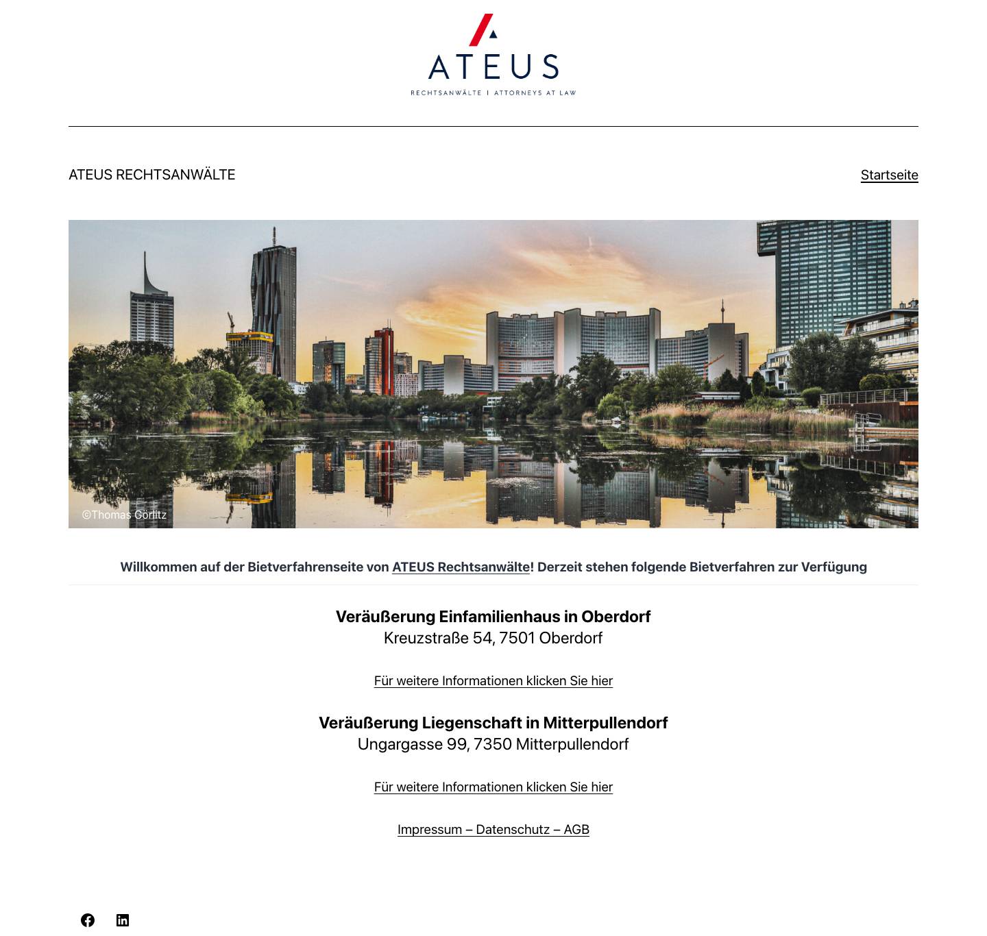 Startseite | ATEUS Rechtsanwälte - Full Screenshot