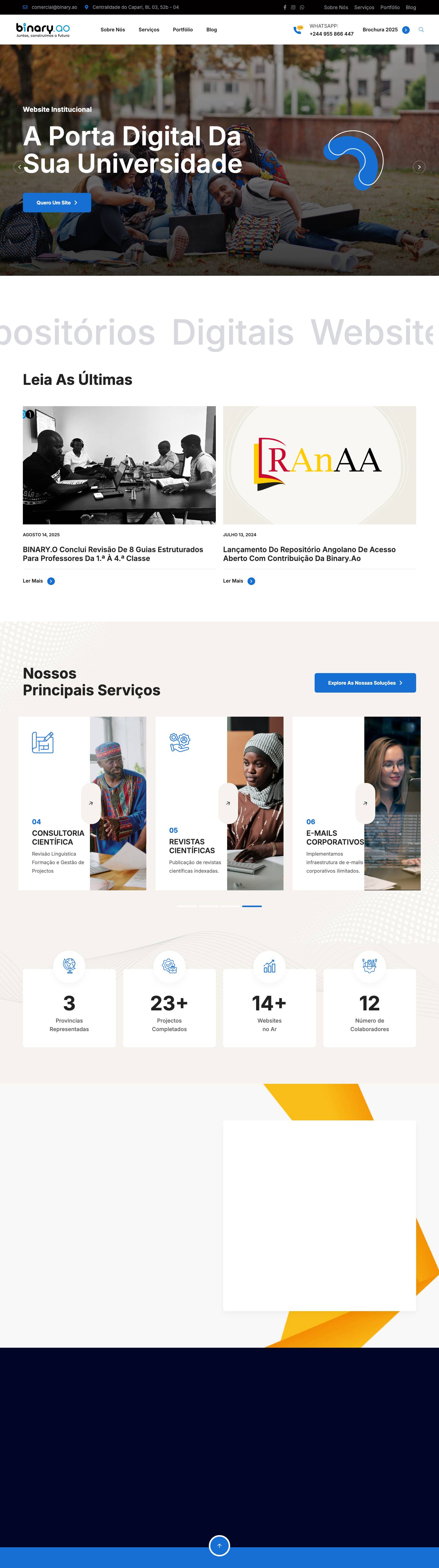 Binary.AO – Juntos, construímos o futuro. - Full Screenshot