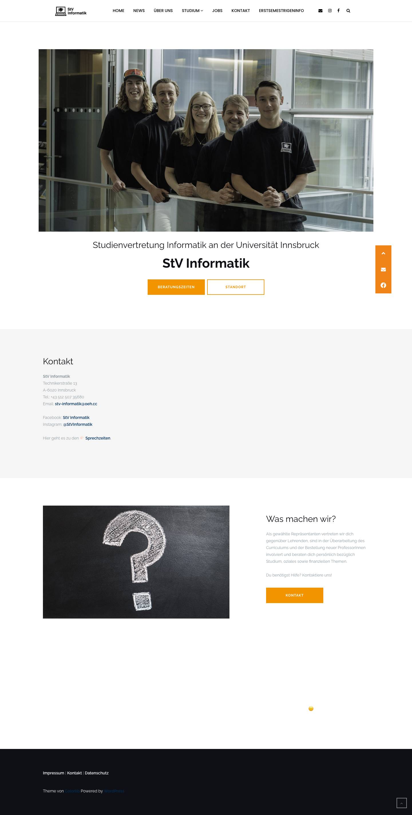 StV Informatik – Studienvertretung - Full Screenshot
