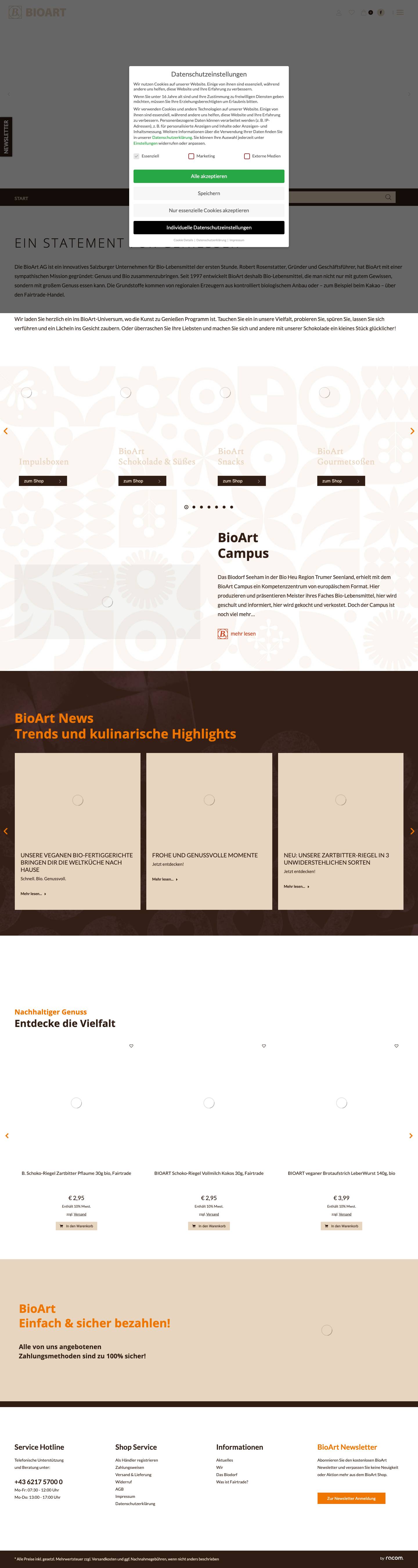 BIOART – ein Statement für Genießer | BioArt - Full Screenshot