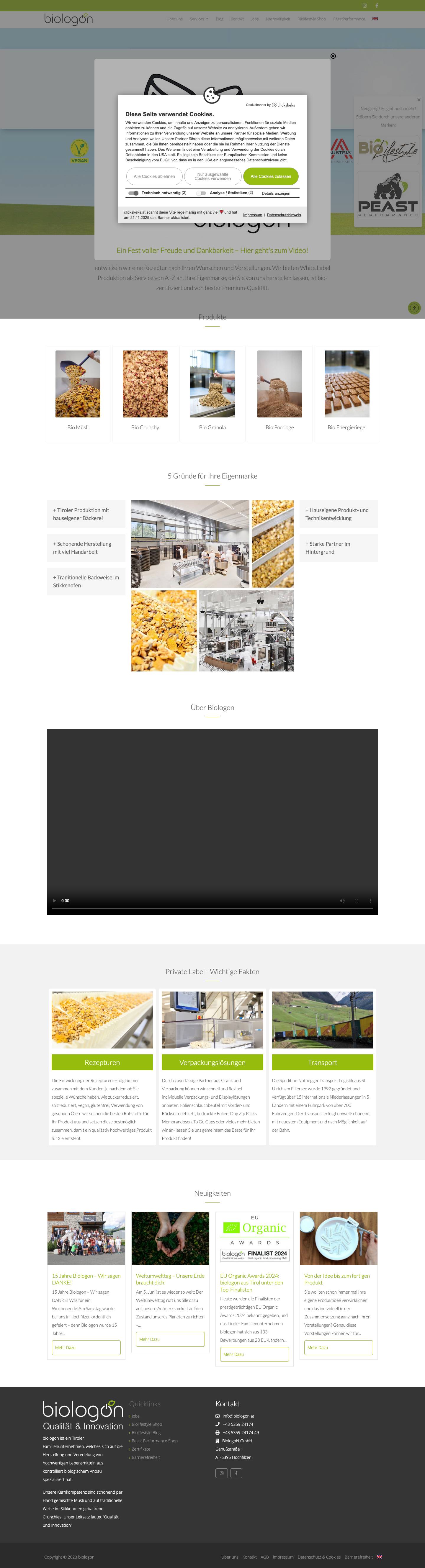 Startseite - Biologon - Full Screenshot