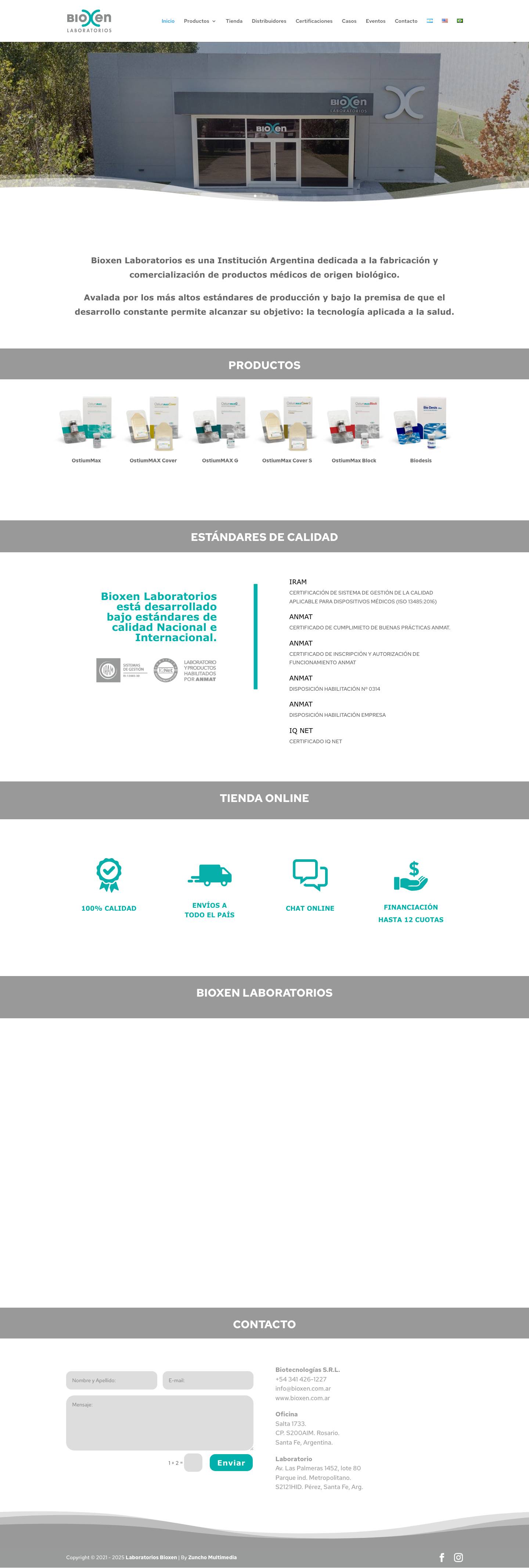 Laboratorios Bioxen | - Full Screenshot