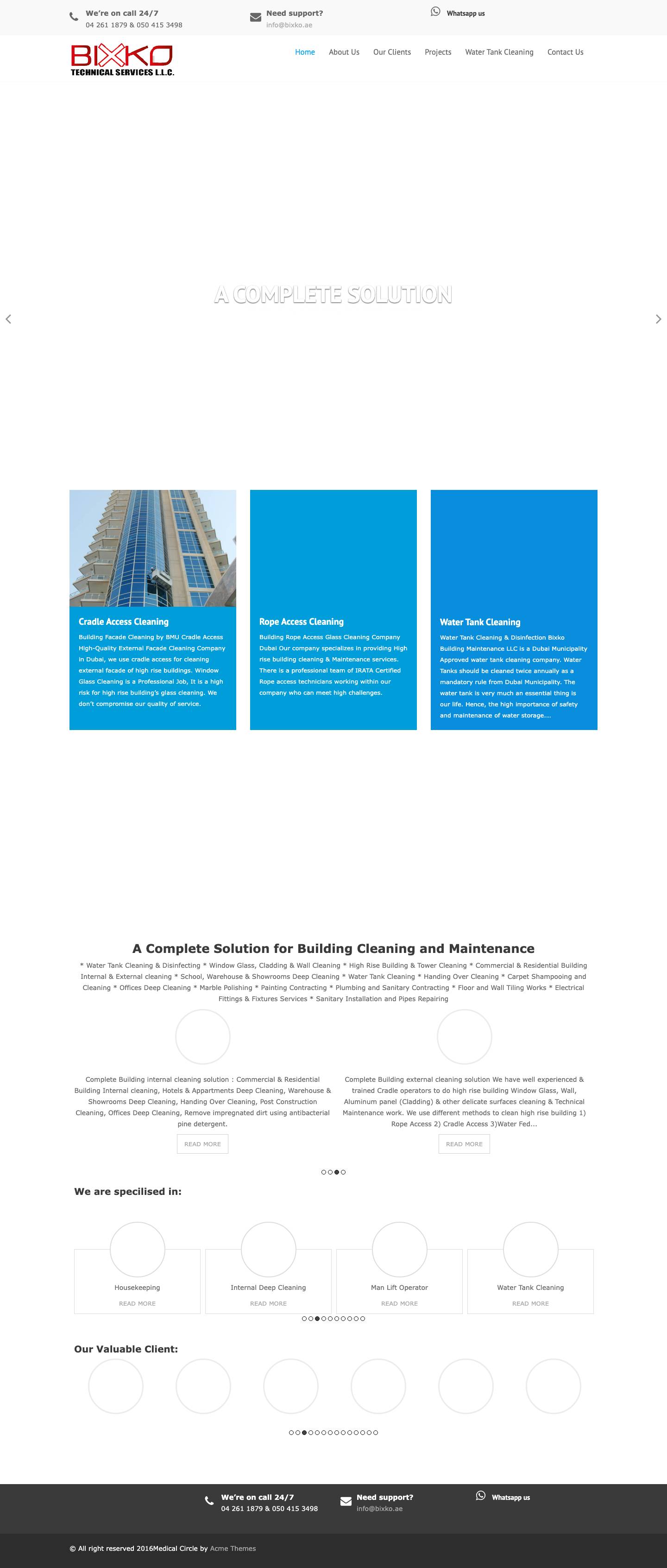 Bixko Building Glass Cleaning Companies in Dubai UAE | Facade Cleaning - Full Screenshot