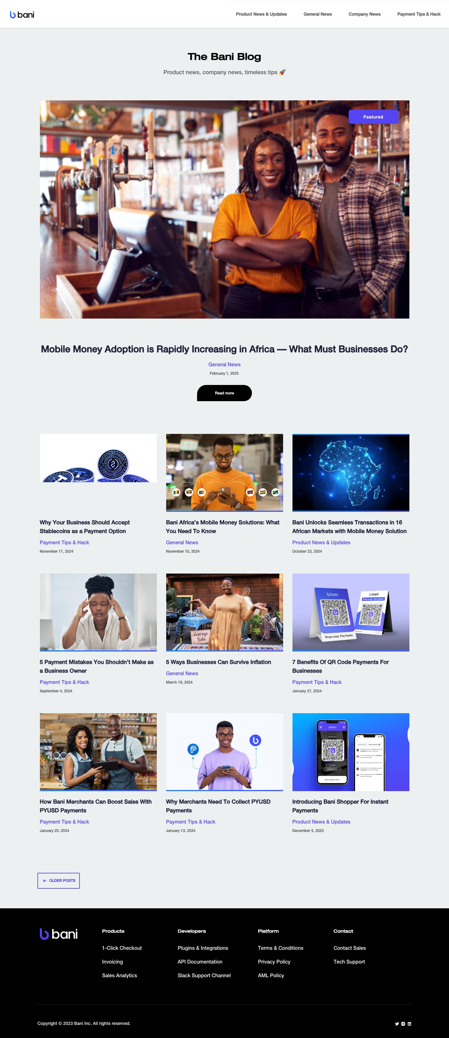 Bani blog - Alternate Payment Infrastructure for the Global Economy - Seamless Alternate Payment Infrastructure - Full Screenshot
