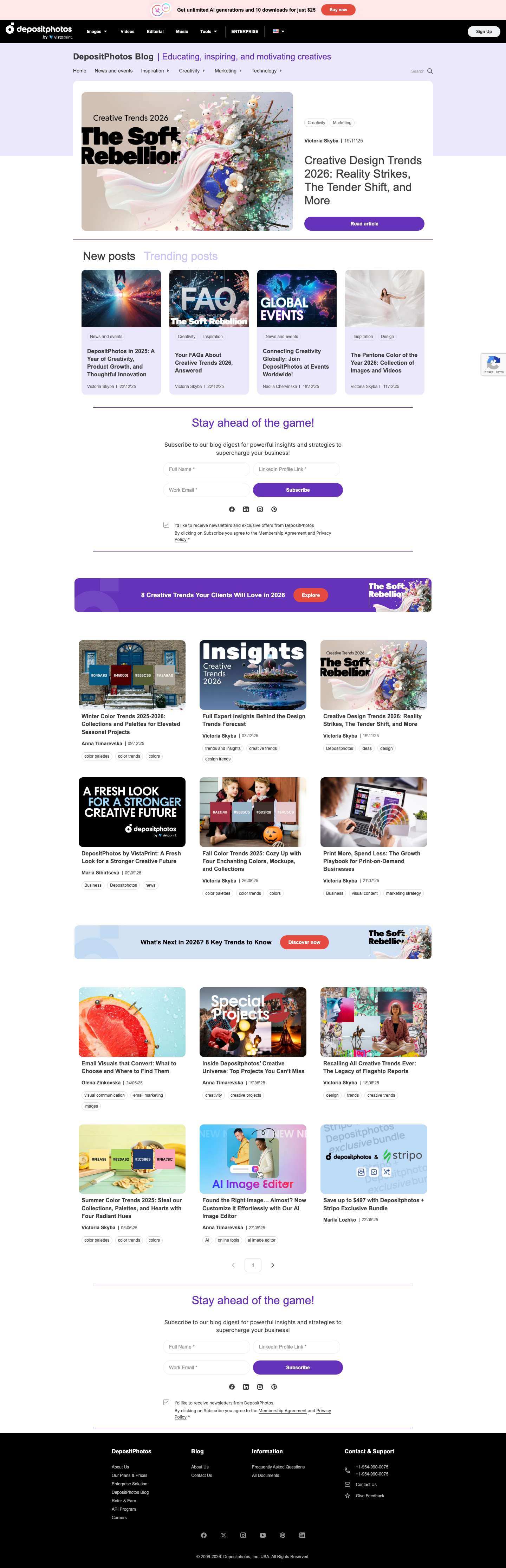 DepositPhotos Blog - Educating, inspiring, and motivating creatives - Full Screenshot