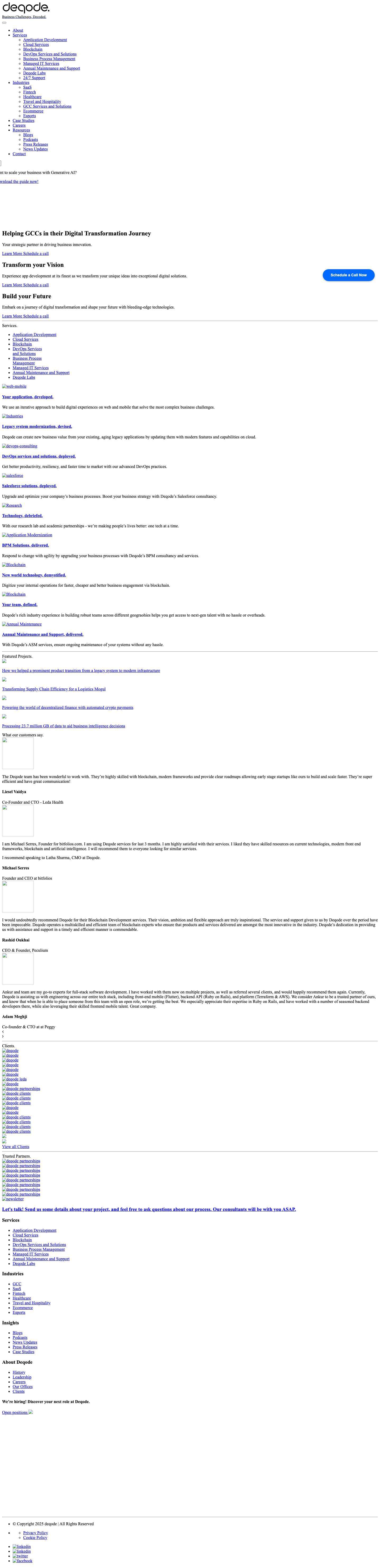 Software development and IT outsourcing - Full Screenshot