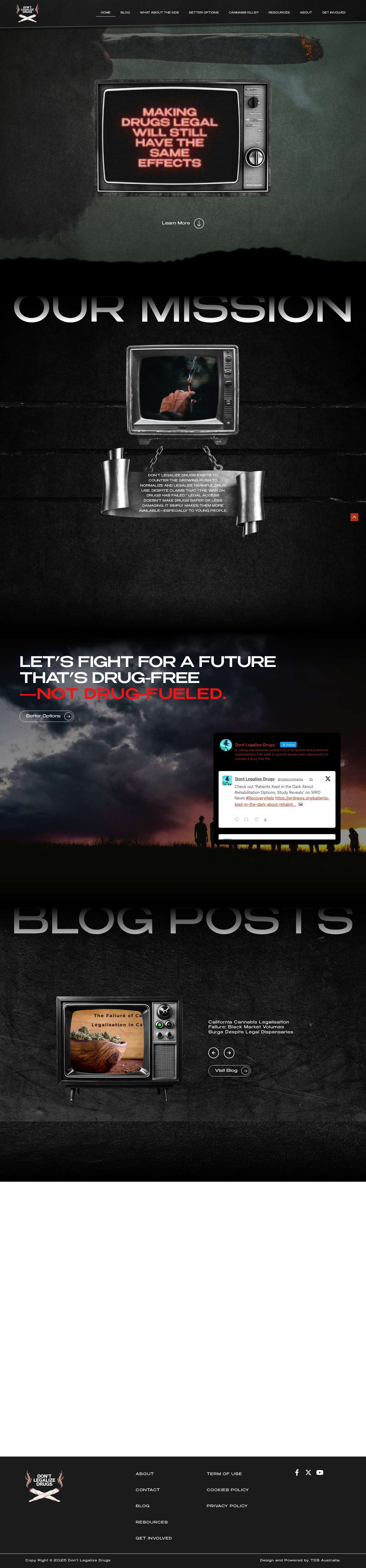 Don't Legalise Drugs: Home - Dont Legalize Drugs - Full Screenshot