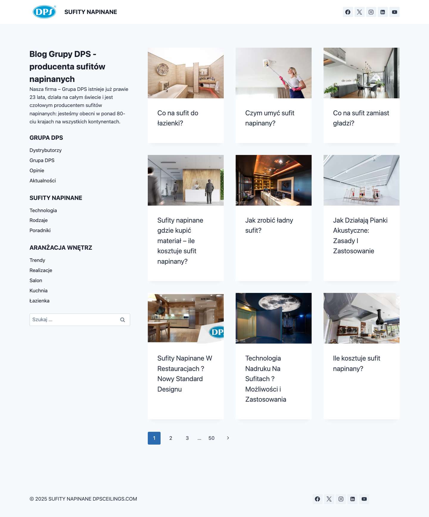 SUFITY NAPINANE | Wiemy co to sufit napinany, sufit podwieszany i kasetony sufitowe. Teraz Ty dowiedz się więcej - sufity przestają być tajemnicąFacebookXInstagramLinkedInYouTubePrzełączanie menuNastępnySzukajFacebookXInstagramLinkedInYouTube - Full Screenshot