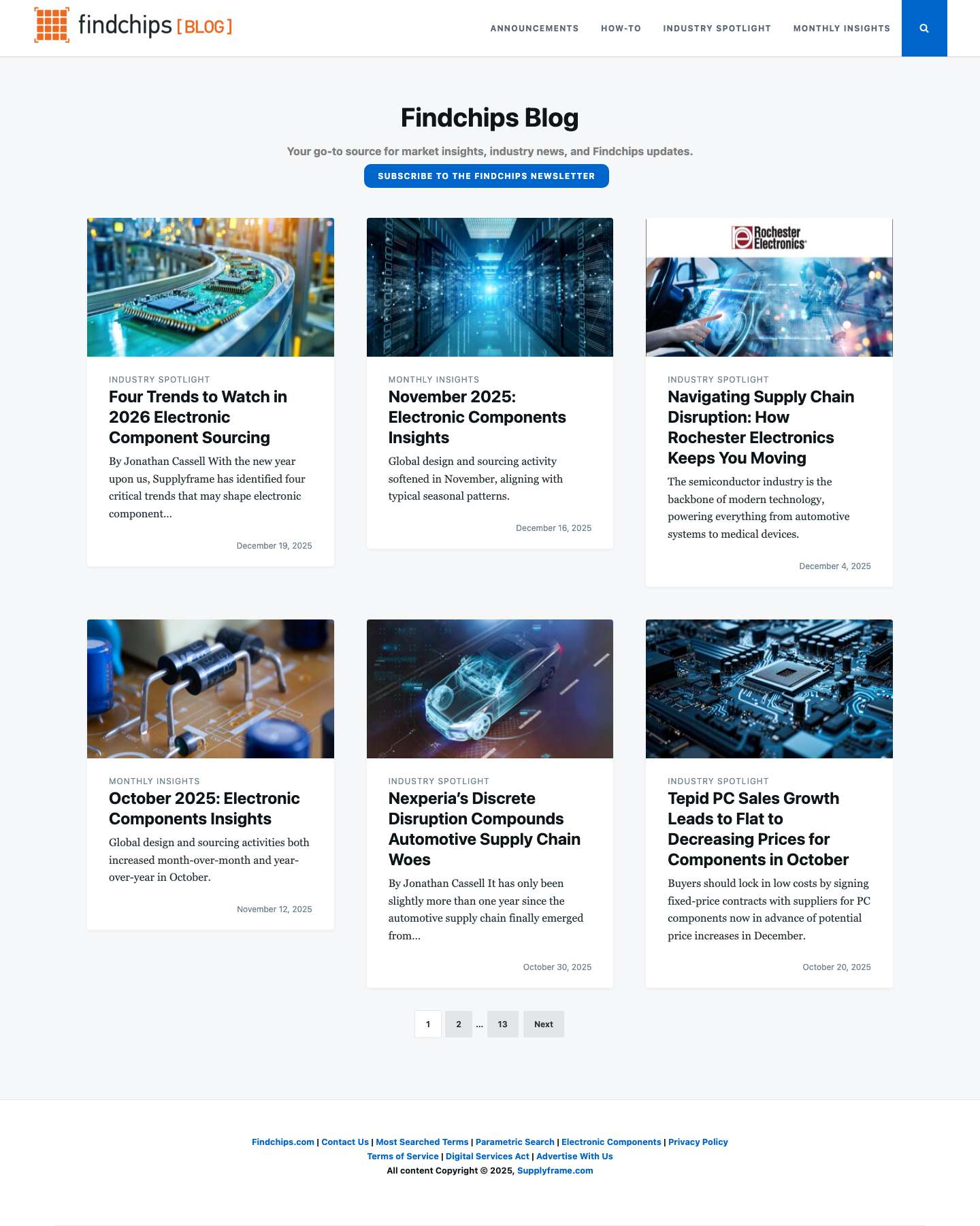 Findchips Blog - Your go-to source for electronic components insights, market trends and sourcing tools. - Full Screenshot