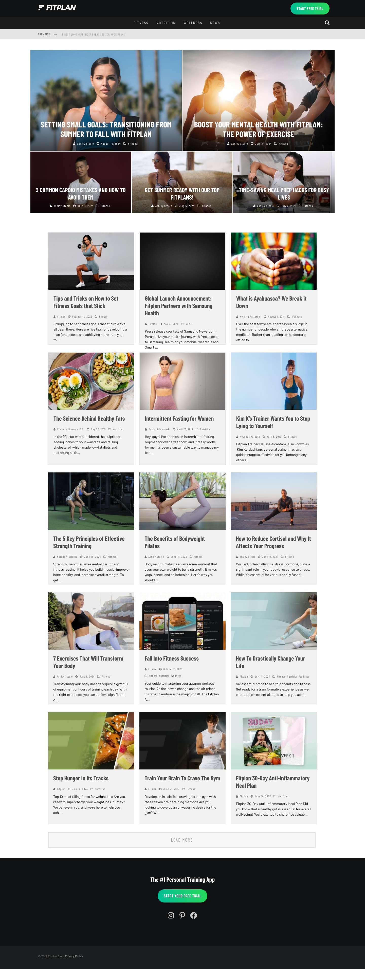 Fitplan Blog - Your guide to fitness, nutrition and wellness. - Full Screenshot