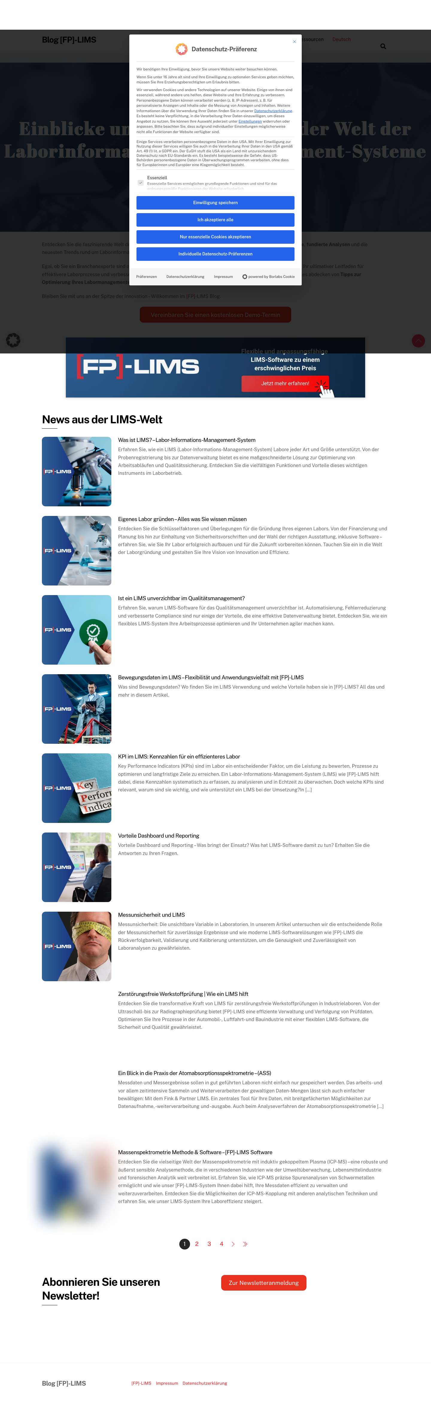 Blog: LIMS Software Labor News - Full Screenshot