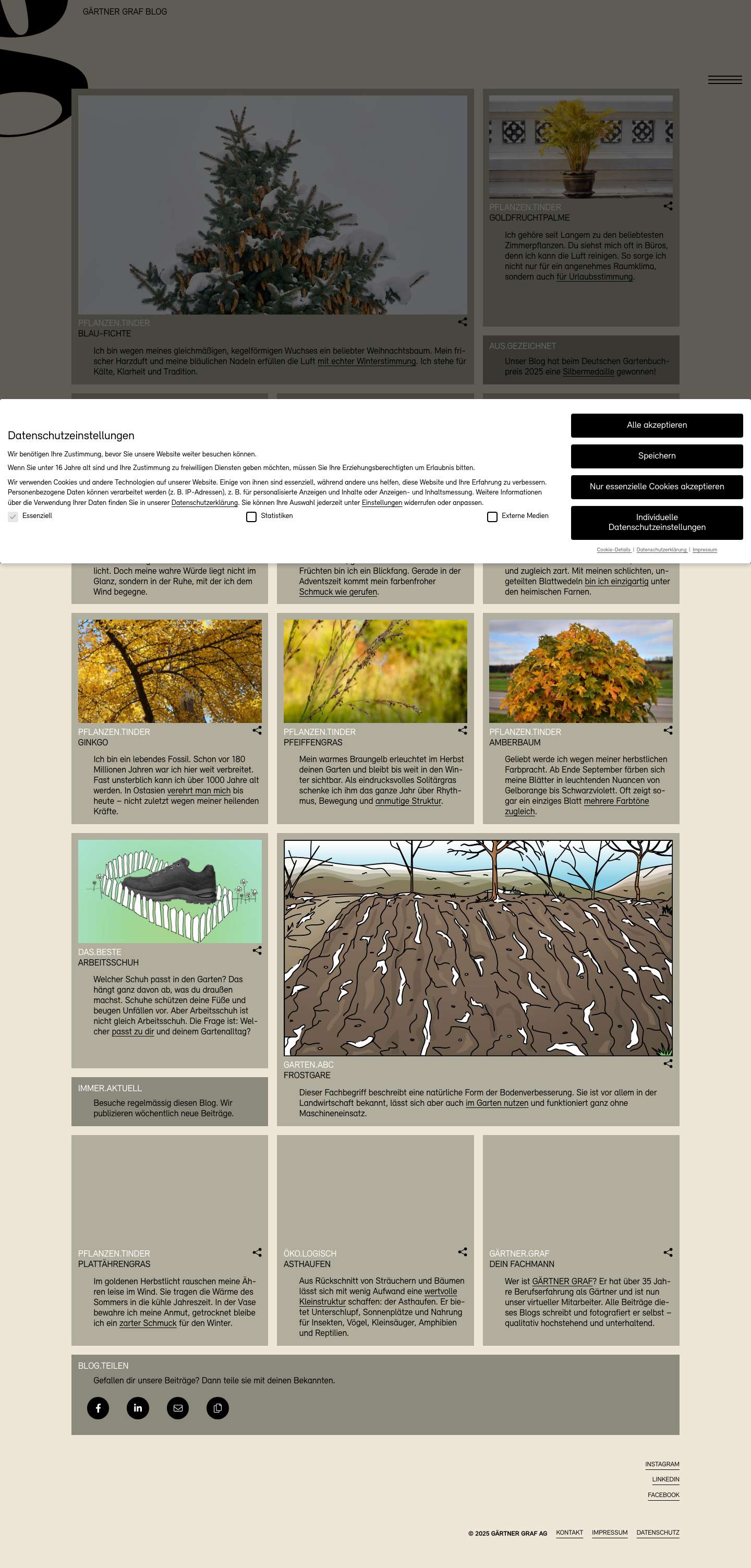 Gärtner Graf Blog - Full Screenshot