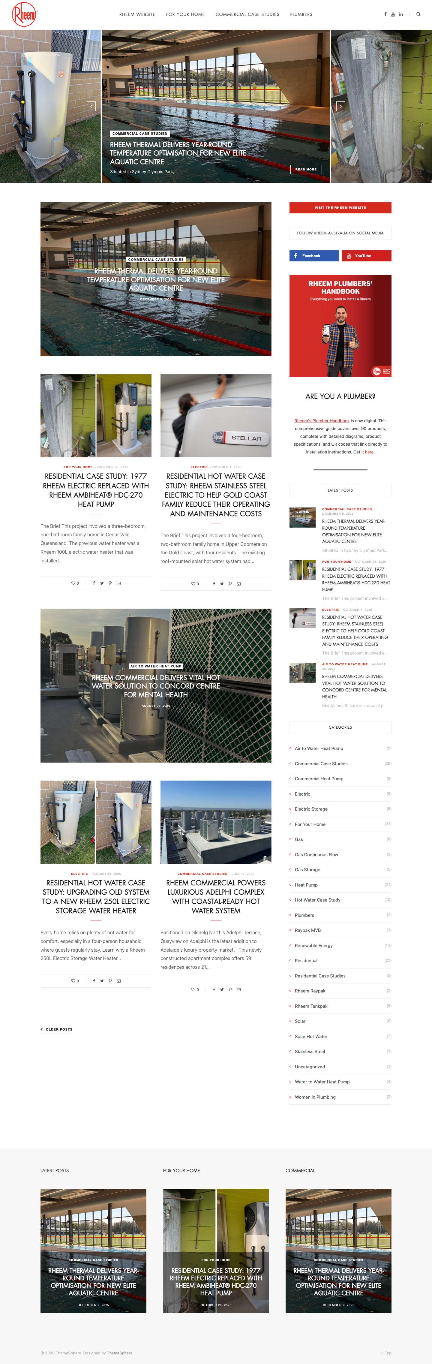 Rheem Australia Blog - Check out content from Australia's number 1 in hot water - Full Screenshot