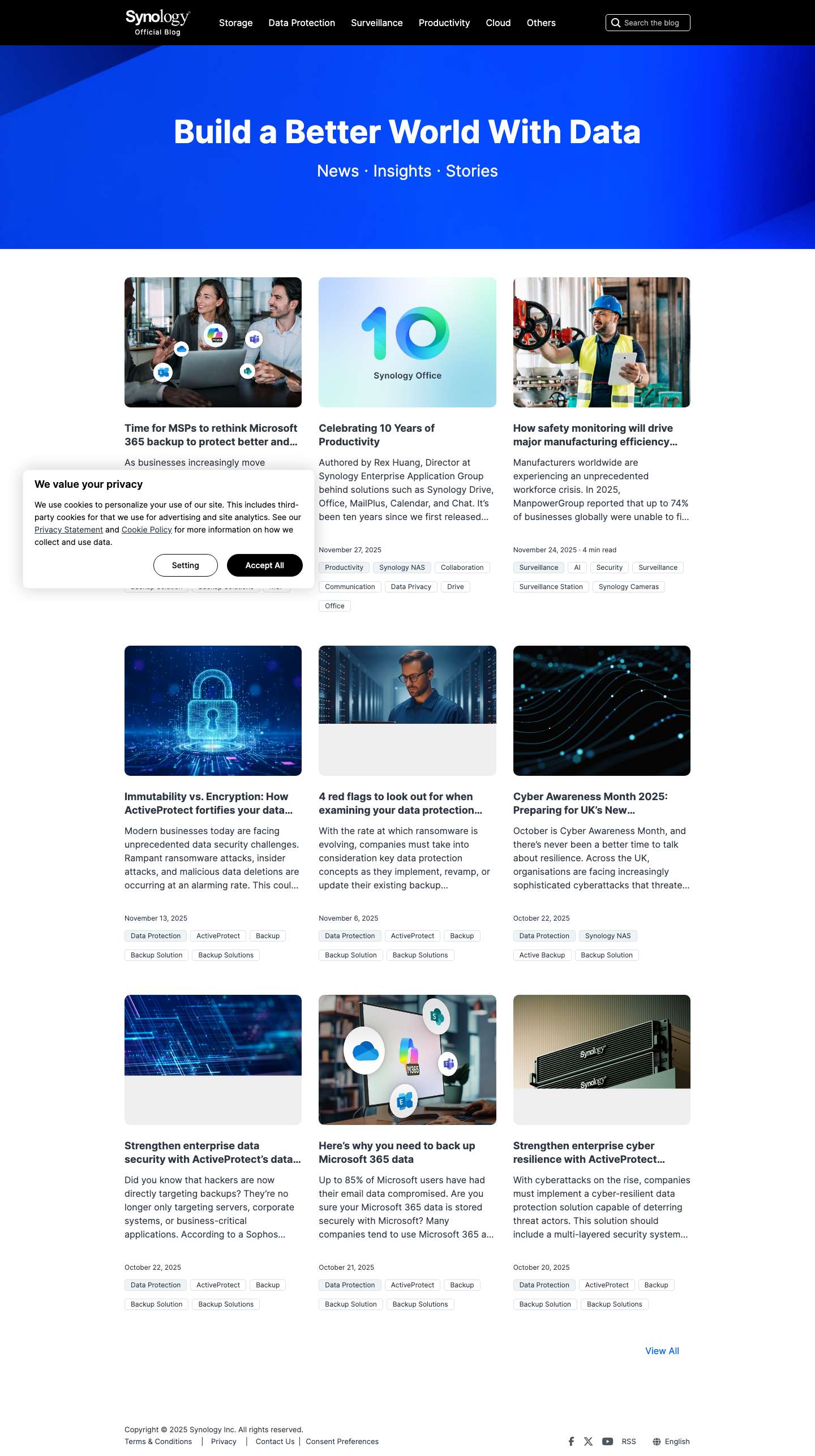 Synology Blog - Full Screenshot