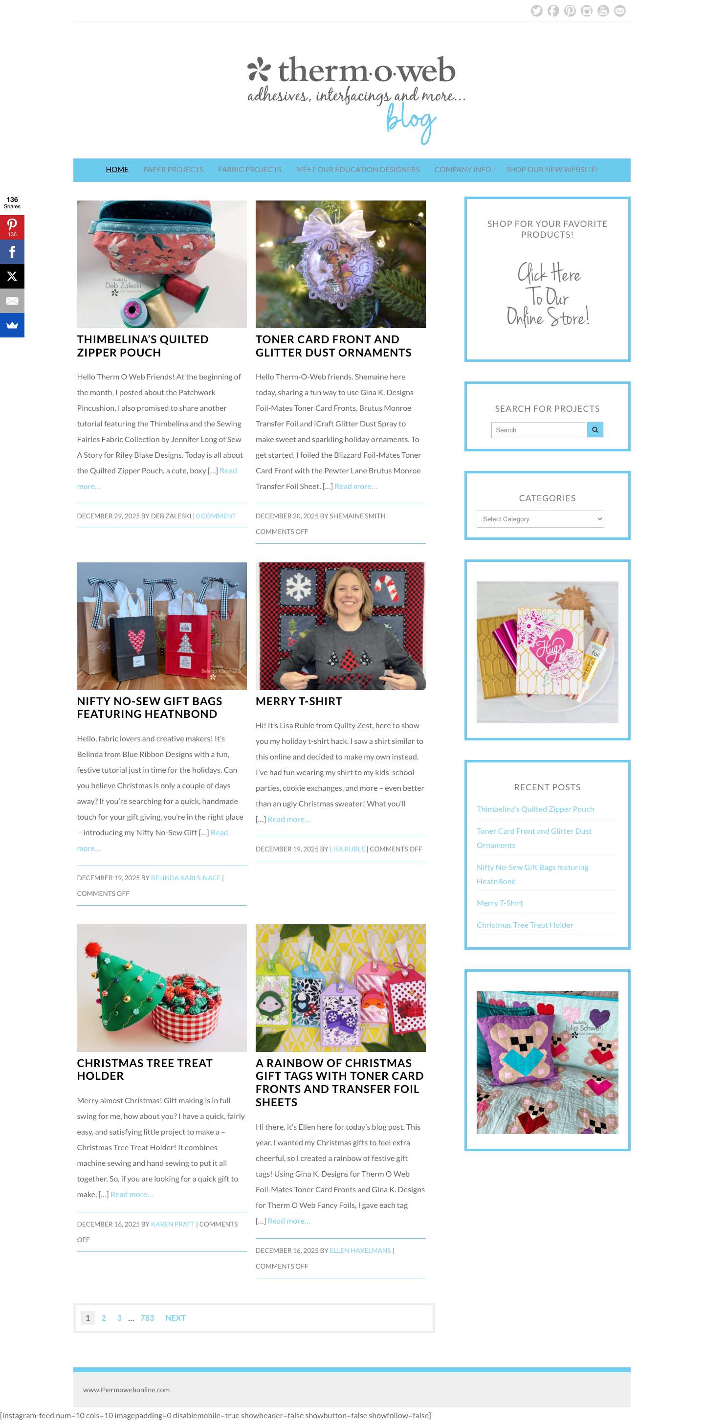 Therm O Web - "adhesives, interfacings and more" - Full Screenshot