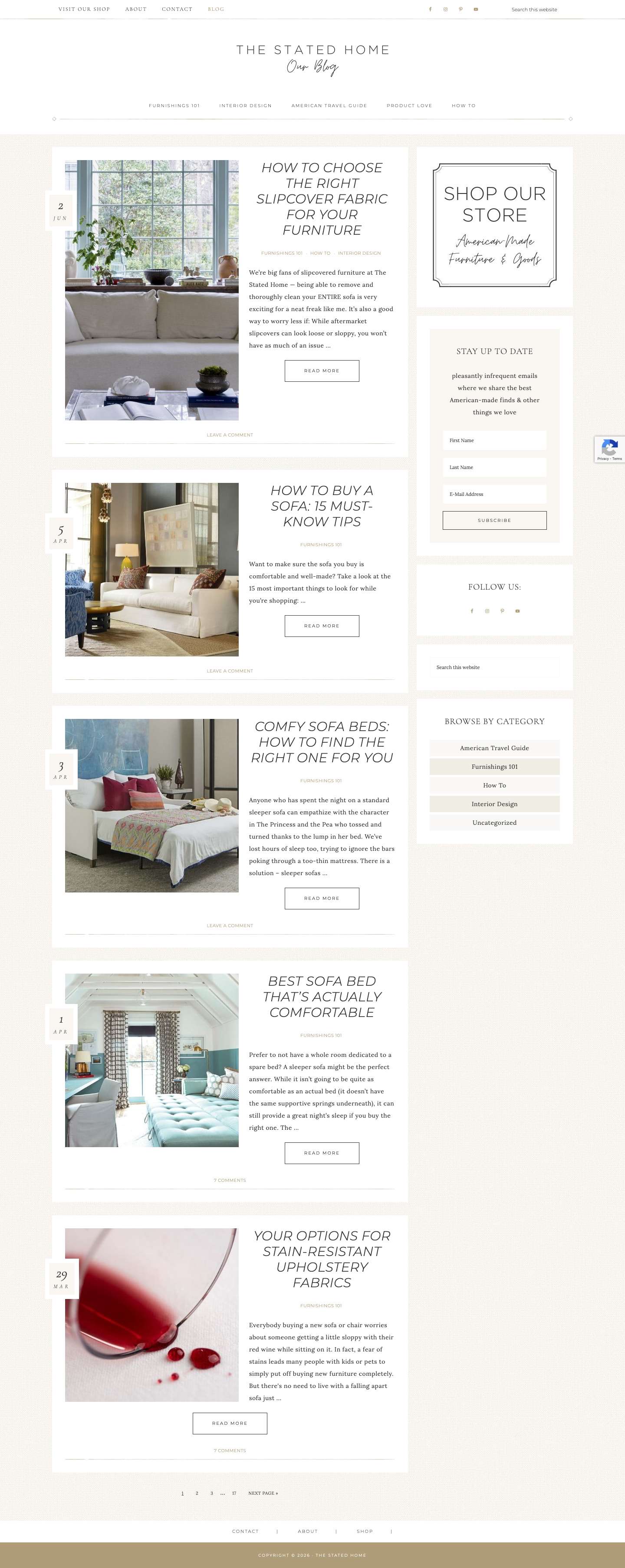 The Stated Home BlogFacebookInstagramPinterestYouTubeFacebookInstagramPinterestYouTube - Full Screenshot