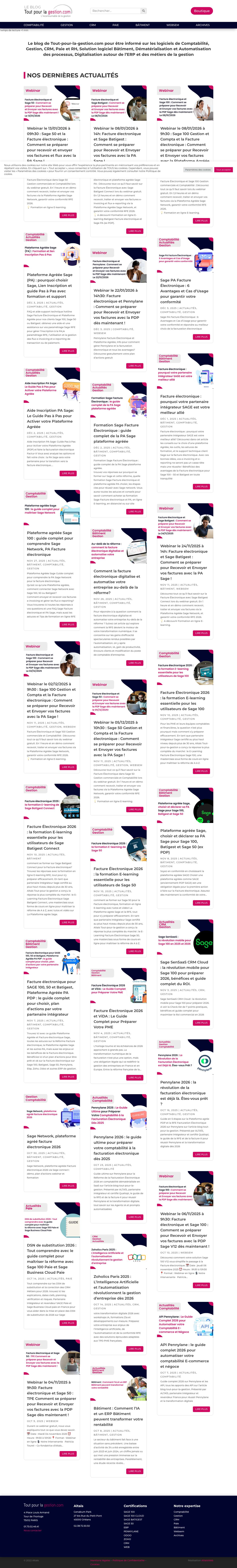 Accueil - Le Blog de Tout pour la gestion.com - Full Screenshot
