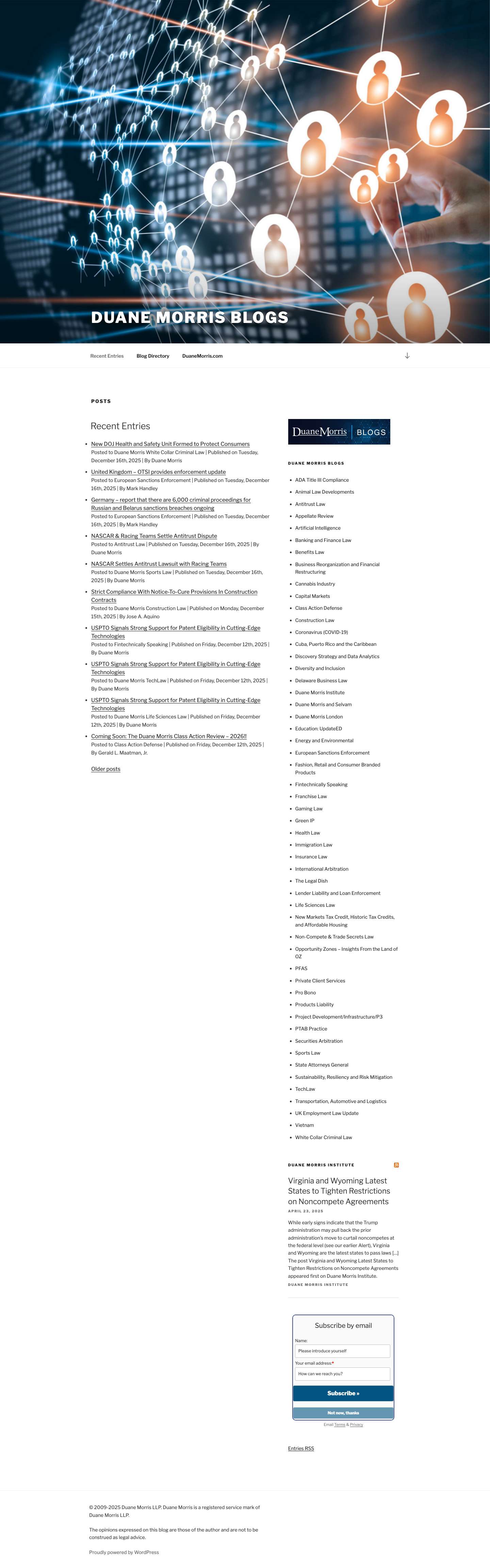 Duane Morris Blogs - Full Screenshot