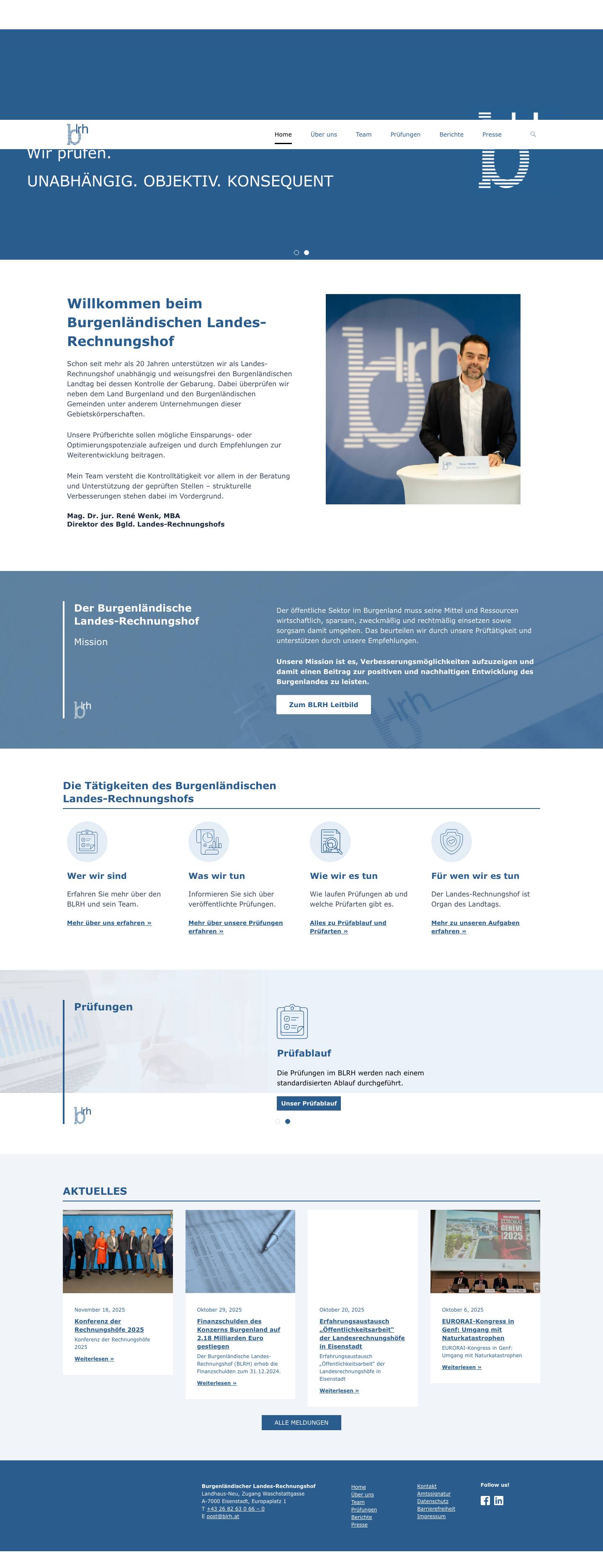 Landes-Rechnungshof Burgenland - Full Screenshot