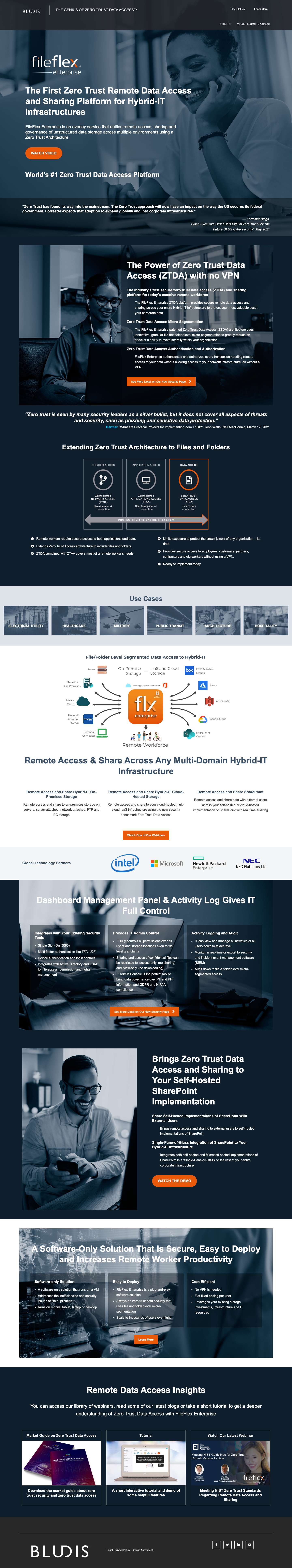 Zero Trust Data Access and Sharing of a Hybrid IT Infrastructure | FileFlex - Full Screenshot