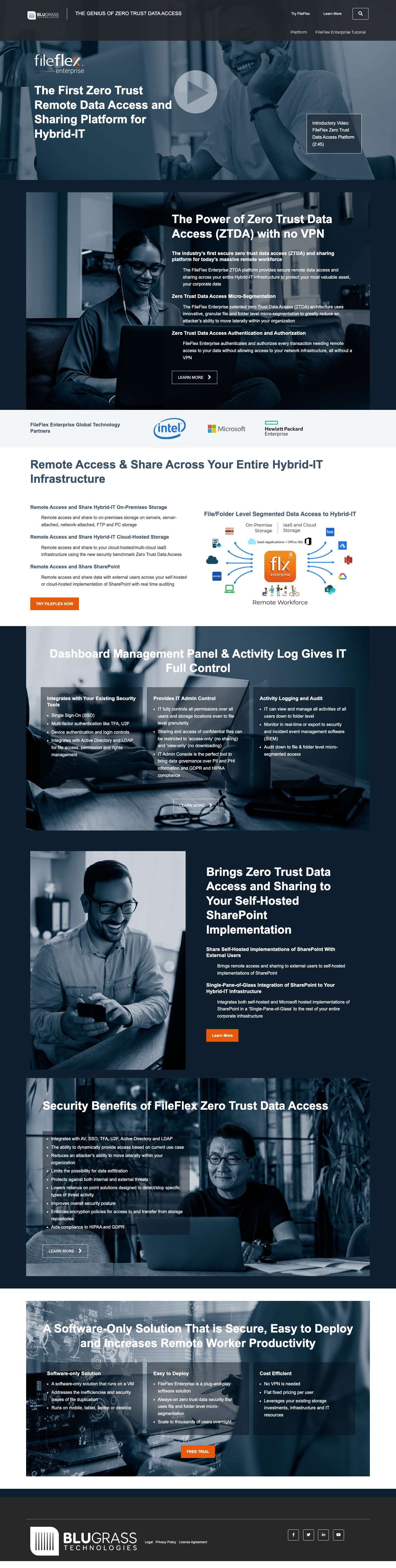 File Sharing and Zero Trust Data Access Solution | FileFlex Enterprise - Full Screenshot