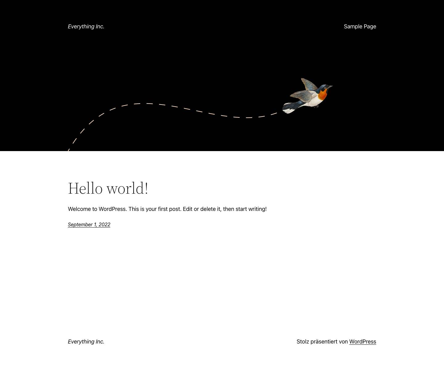 Everything Inc. – Just another WordPress site - Full Screenshot