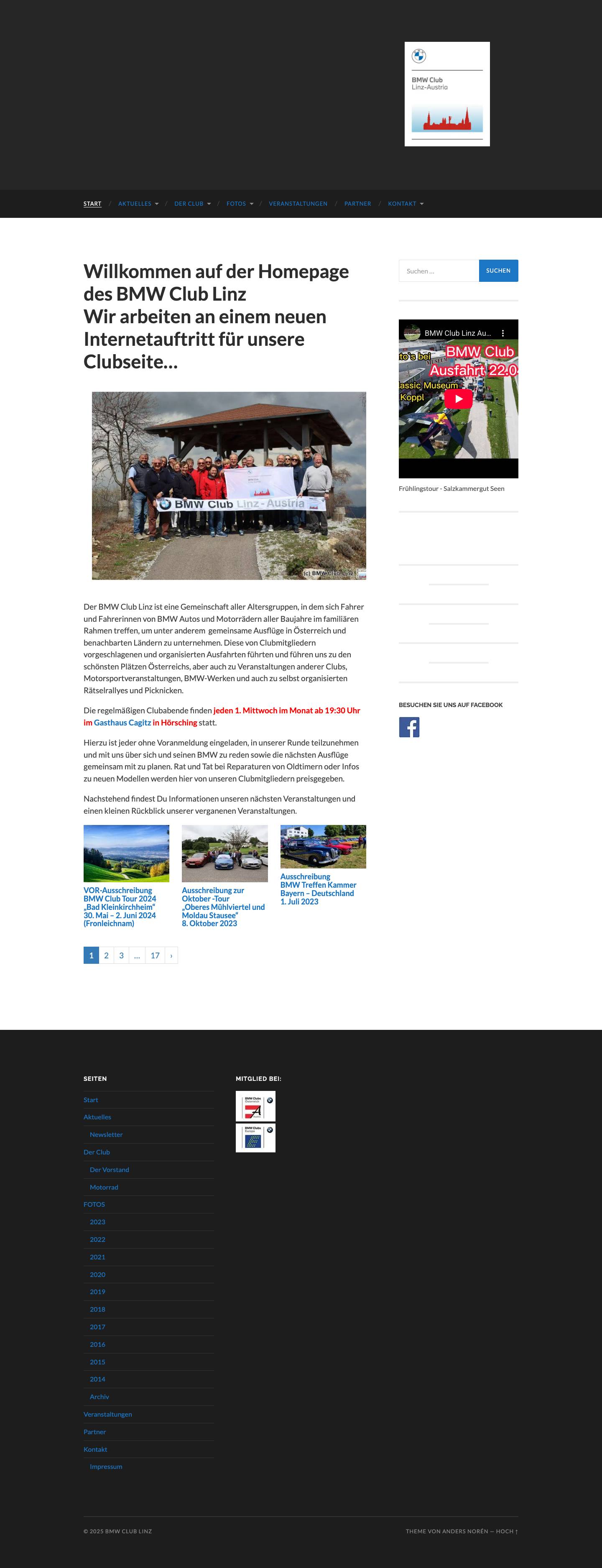 Willkommen auf der Homepage des BMW Club Linz Wir arbeiten an einem neuen Internetauftritt für unsere Clubseite... - BMW CLUB LINZ - Full Screenshot