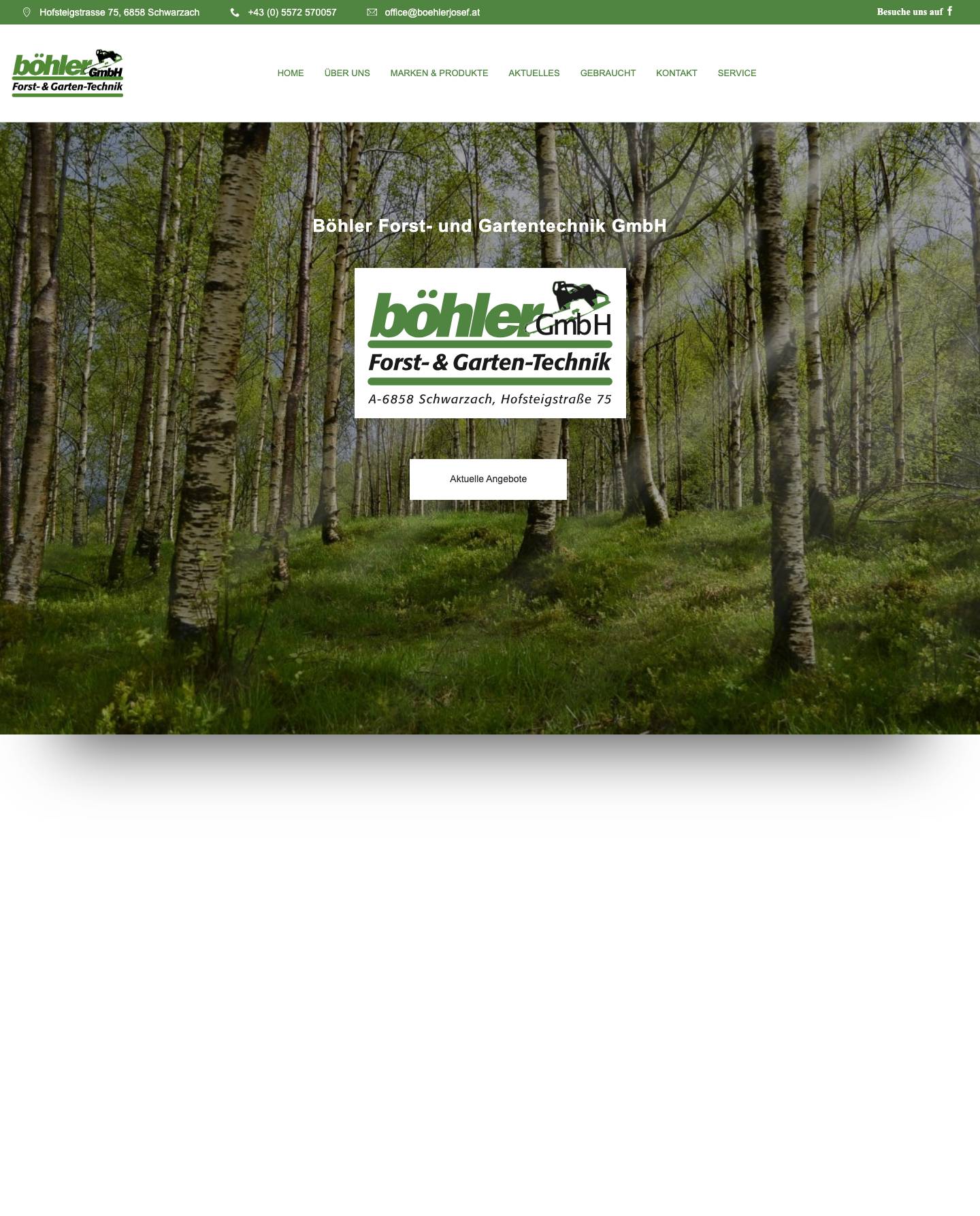Main Page - Böhler Forst- und Gartentechnik GmbH - Full Screenshot
