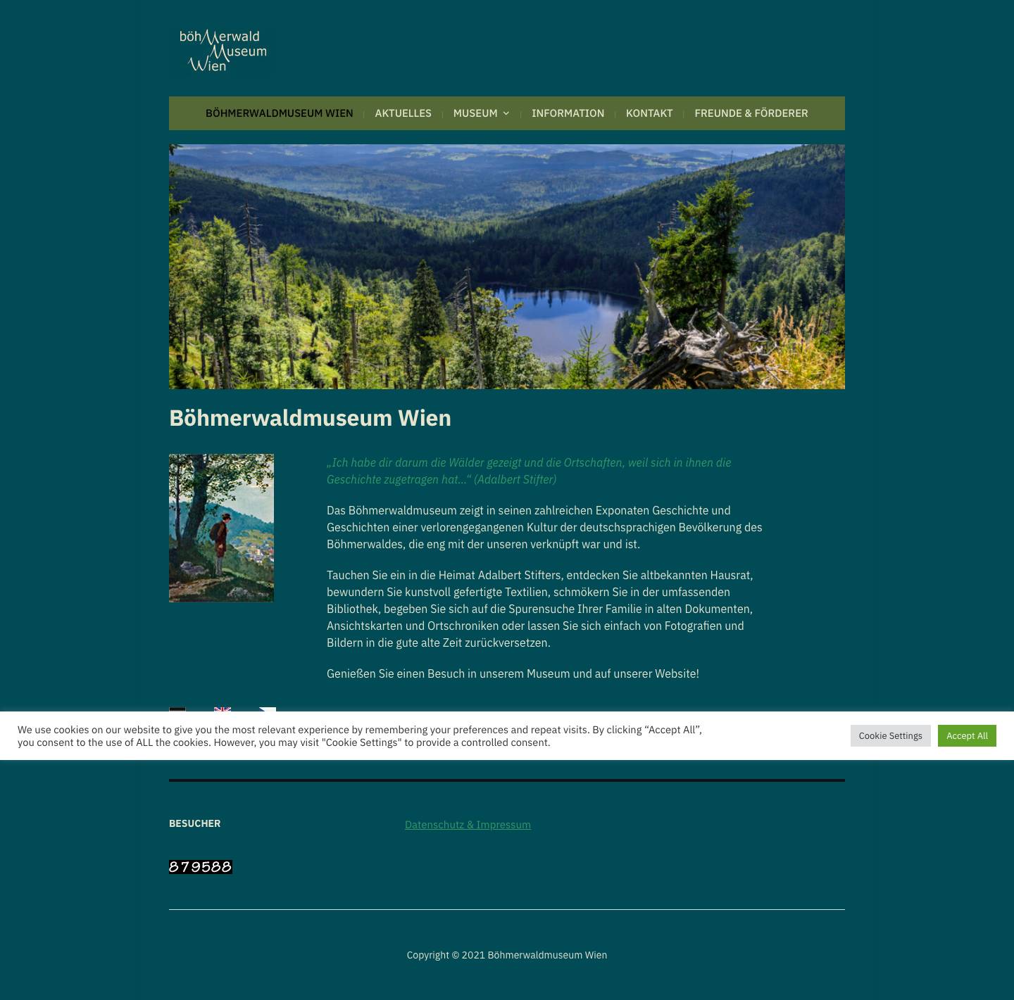 Böhmerwaldmuseum Wien - Full Screenshot