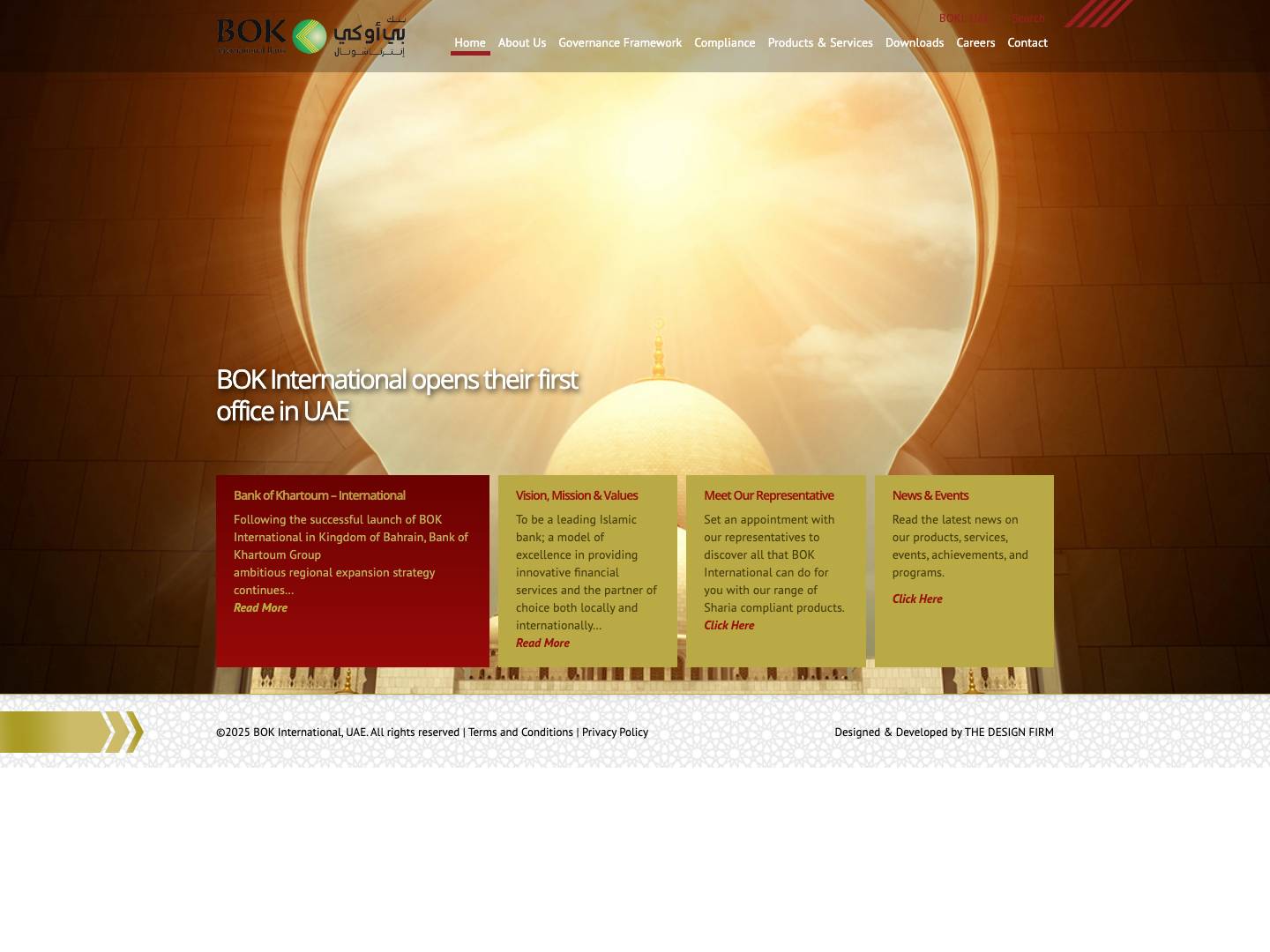 BOK International, UAE| Excellence in wholesale Islamic banking - Full Screenshot