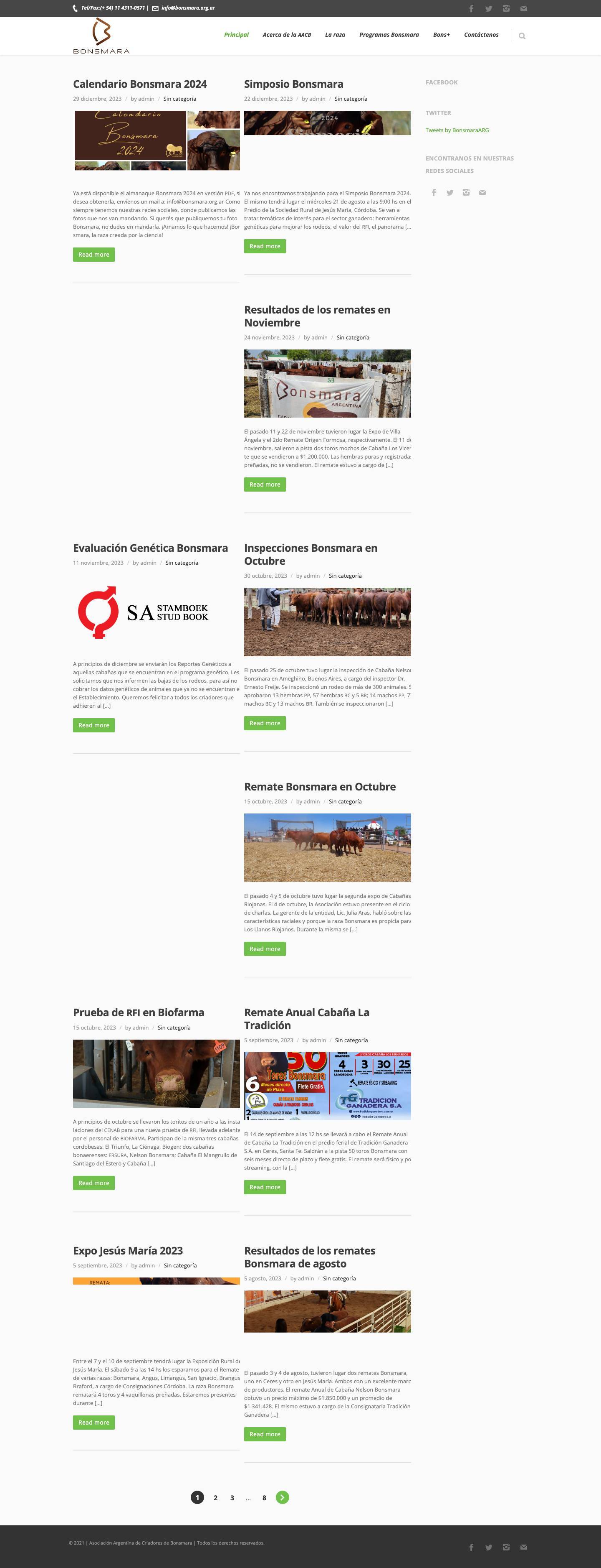 Bonsmara | Asociación Argentina de Criadores de Bonsmara - Full Screenshot